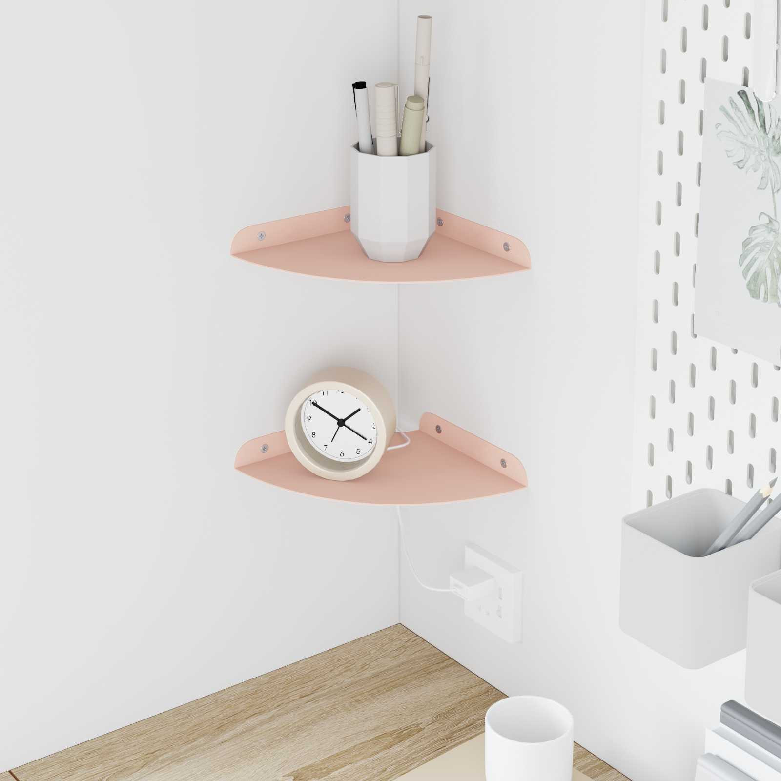 vidaXL Schwebendes Regal mit Regal 2 pcs Rosa 18 x 18 x 2 cm