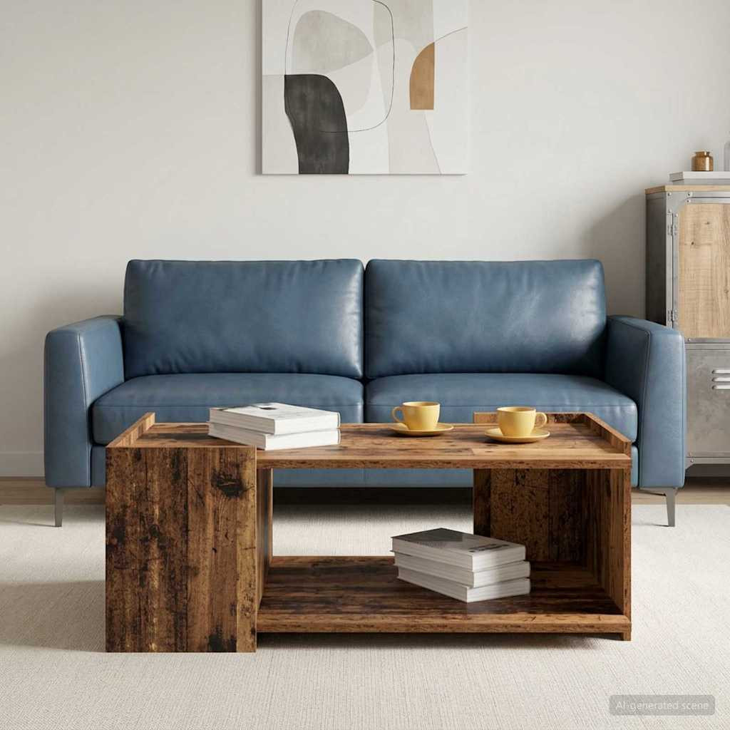vidaXL Couchtisch Altholz 90 x 50 x 33 cm Holzwerkstoff
