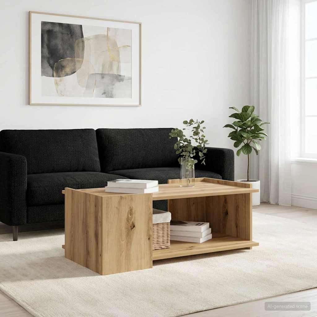 vidaXL Couchtisch Artisan-Eiche 90 x 50 x 33 cm Holzwerkstoff