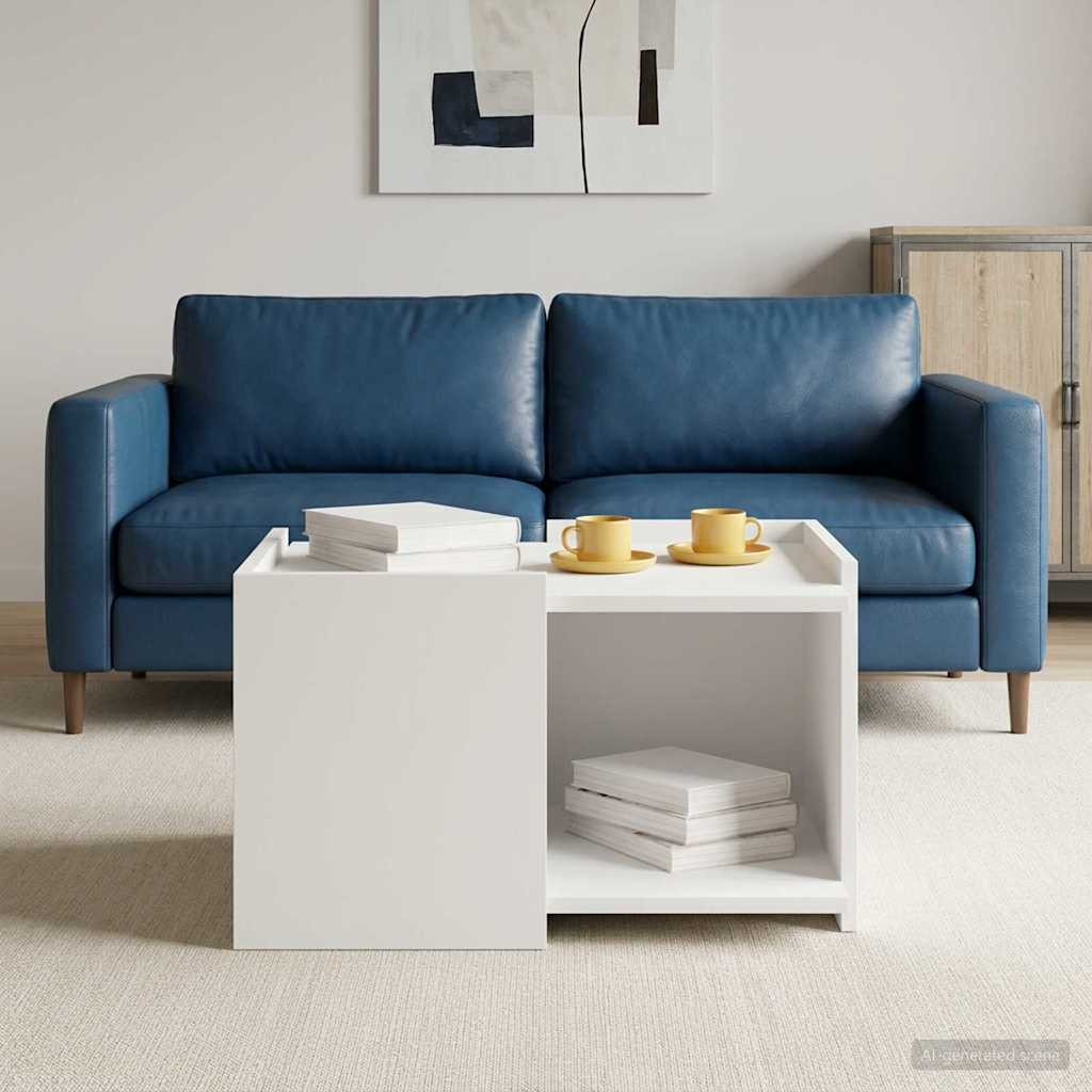 vidaXL Couchtisch Weiß 50,5 x 50 x 33 cm Holzwerkstoff