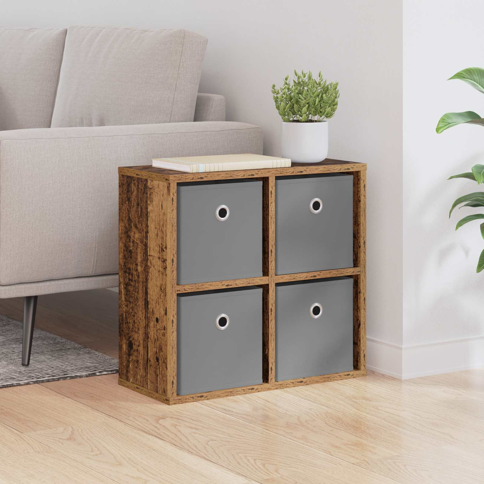 vidaXL Sideboard mit Schubladen Altholz 49,5 x 22 x 47 cm