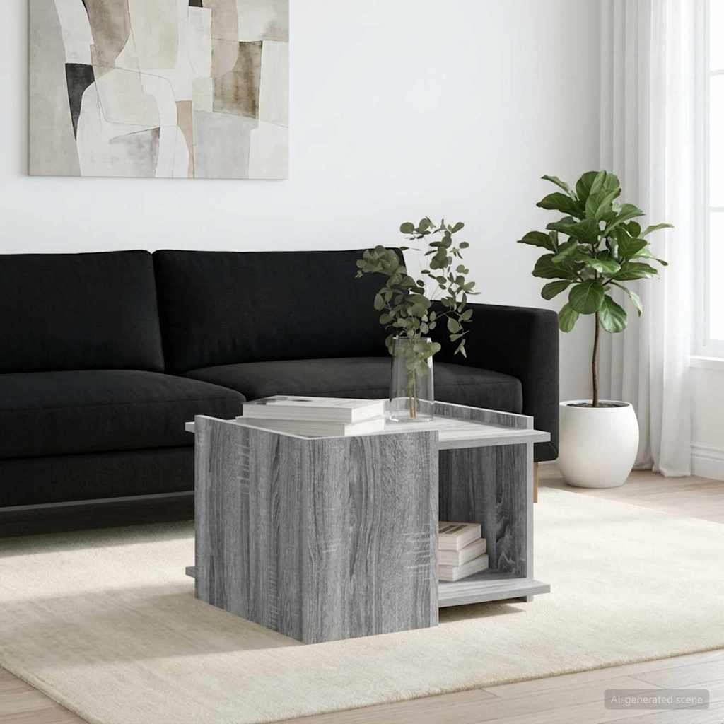 vidaXL Couchtisch Graues Sonoma 50,5 x 50 x 33 cm Holzwerkstoff