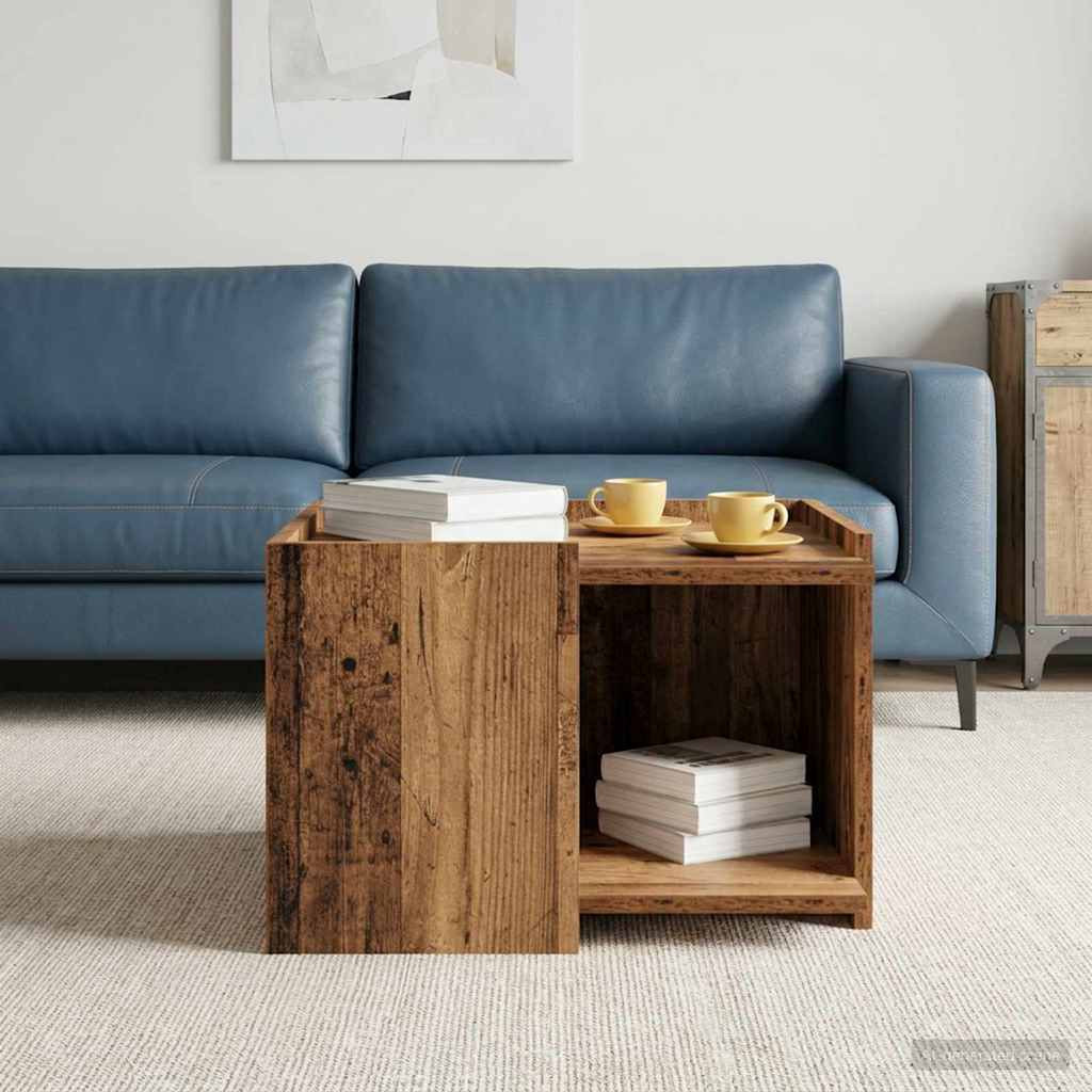 vidaXL Couchtisch Altholz 50,5 x 50 x 33 cm Holzwerkstoff