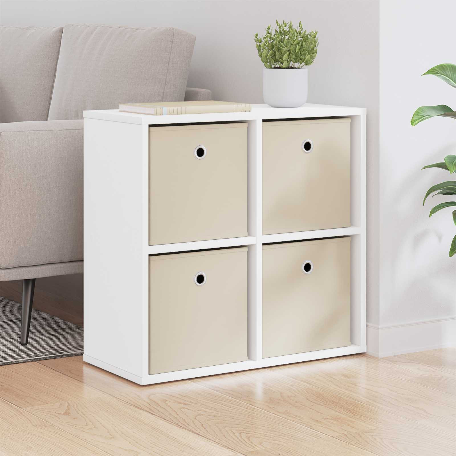 vidaXL Sideboard mit Schubladen Weiß 59,5 x 27 x 57 cm