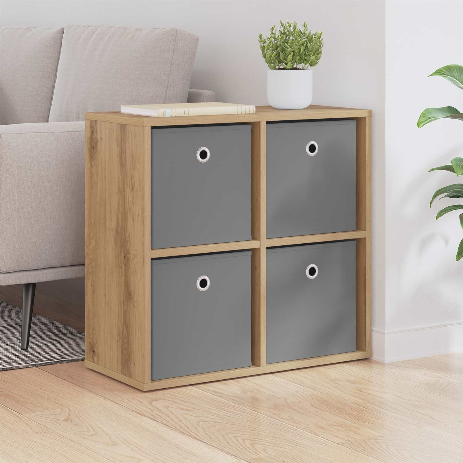 vidaXL Sideboard Artisan-Eiche 59,5 x 27 x 57 cm