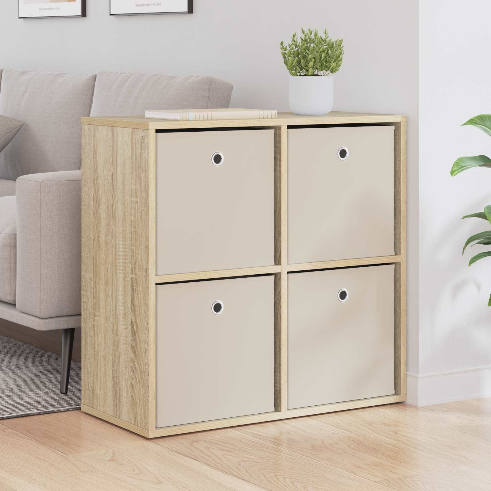vidaXL Sideboard mit Schubladen Sonoma-Eiche 68,5 x 32 x 67 cm