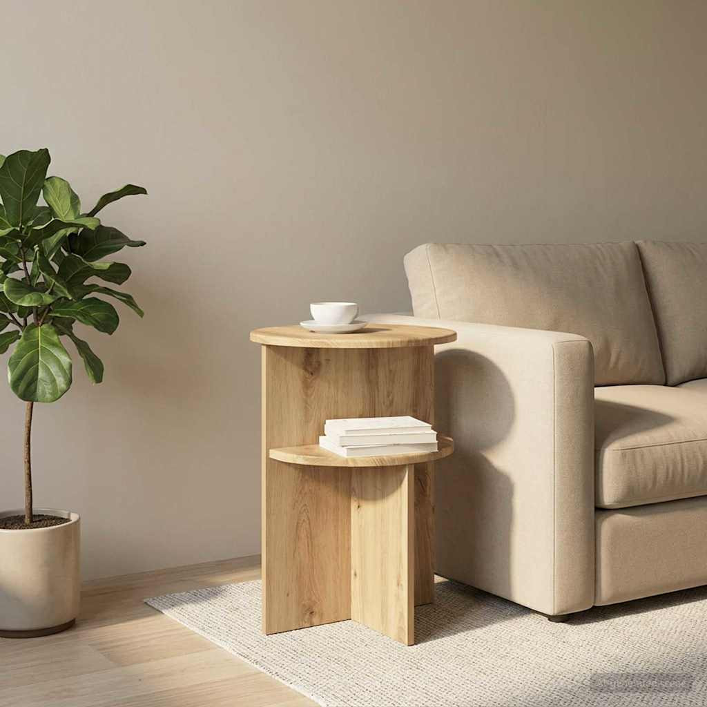 vidaXL Beistelltisch Artisan-Eiche Ø 39,5 x 55 cm Holzwerkstoff