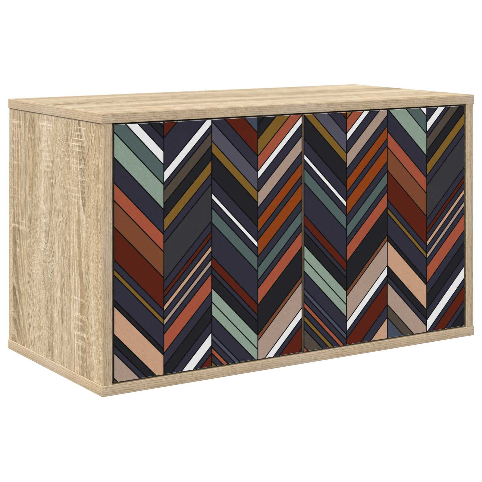 vidaXL Wandmontierter TV-Schrank OMMEN 69 x 33 x 40 cm Sonoma-Eiche