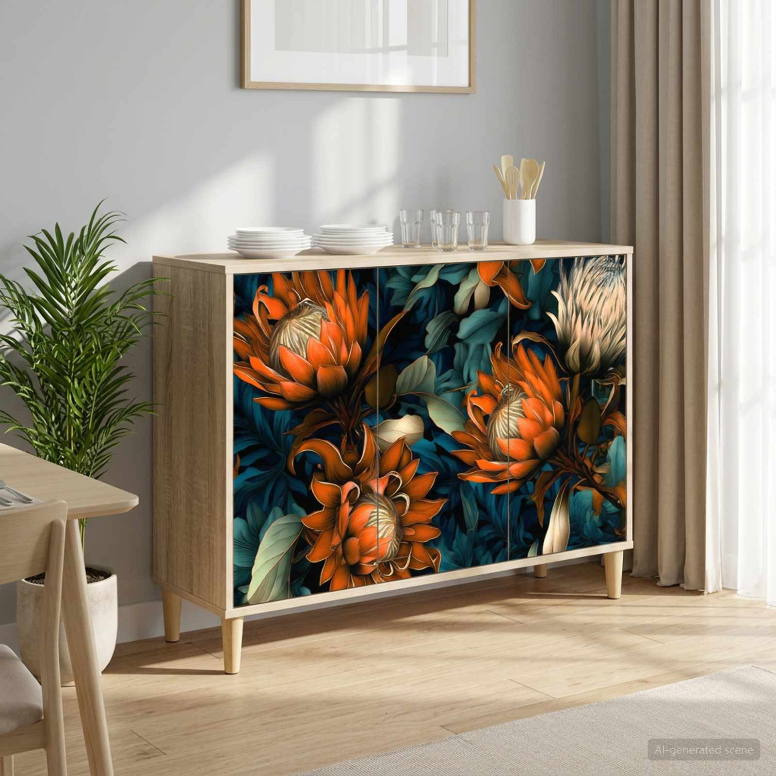 vidaXL Sideboard LOCHEM Sonoma 102 x 33 x 75 cm Holzwerkstoff