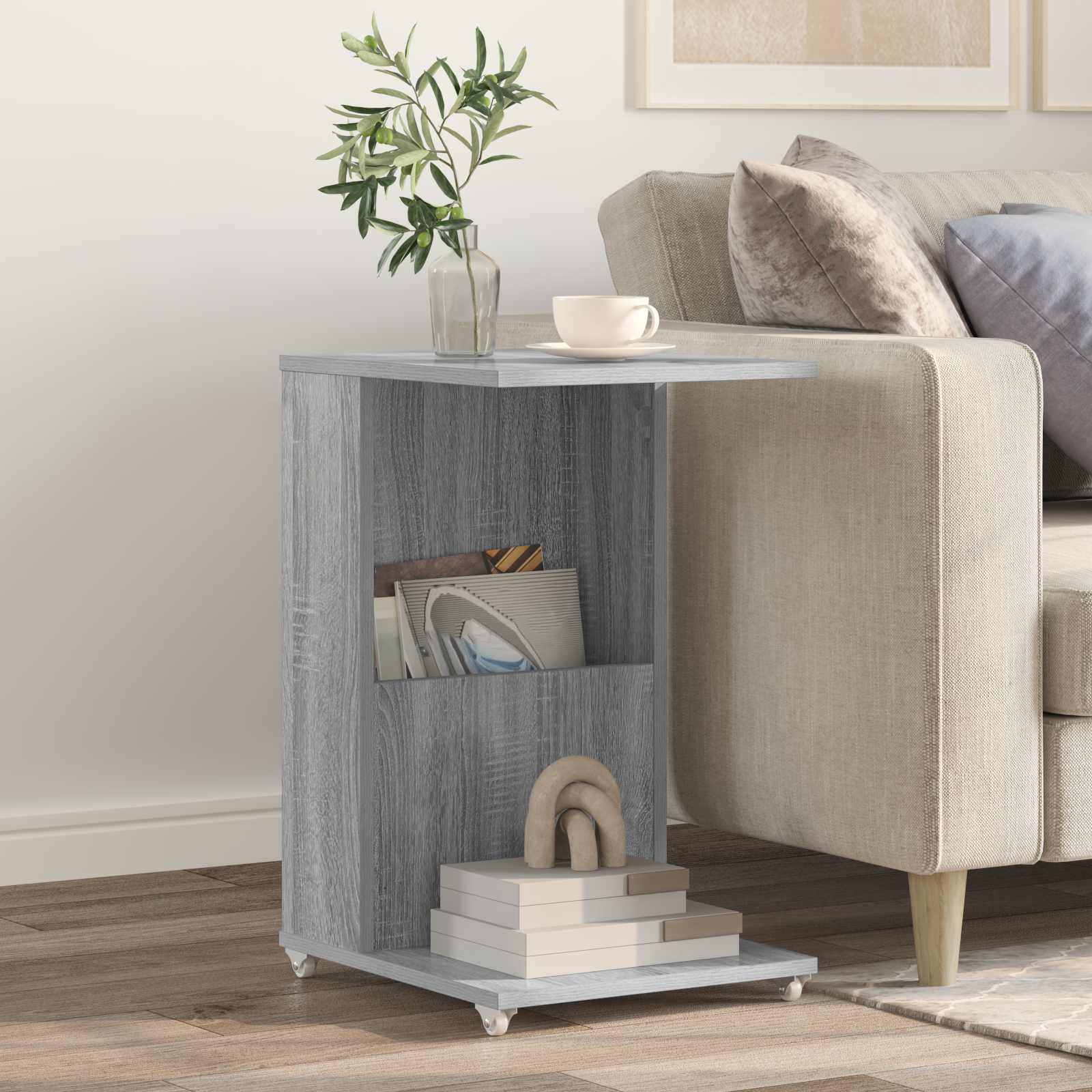vidaXL Beistelltisch Graues Sonoma 40 x 35 x 60 cm Holzwerkstoff