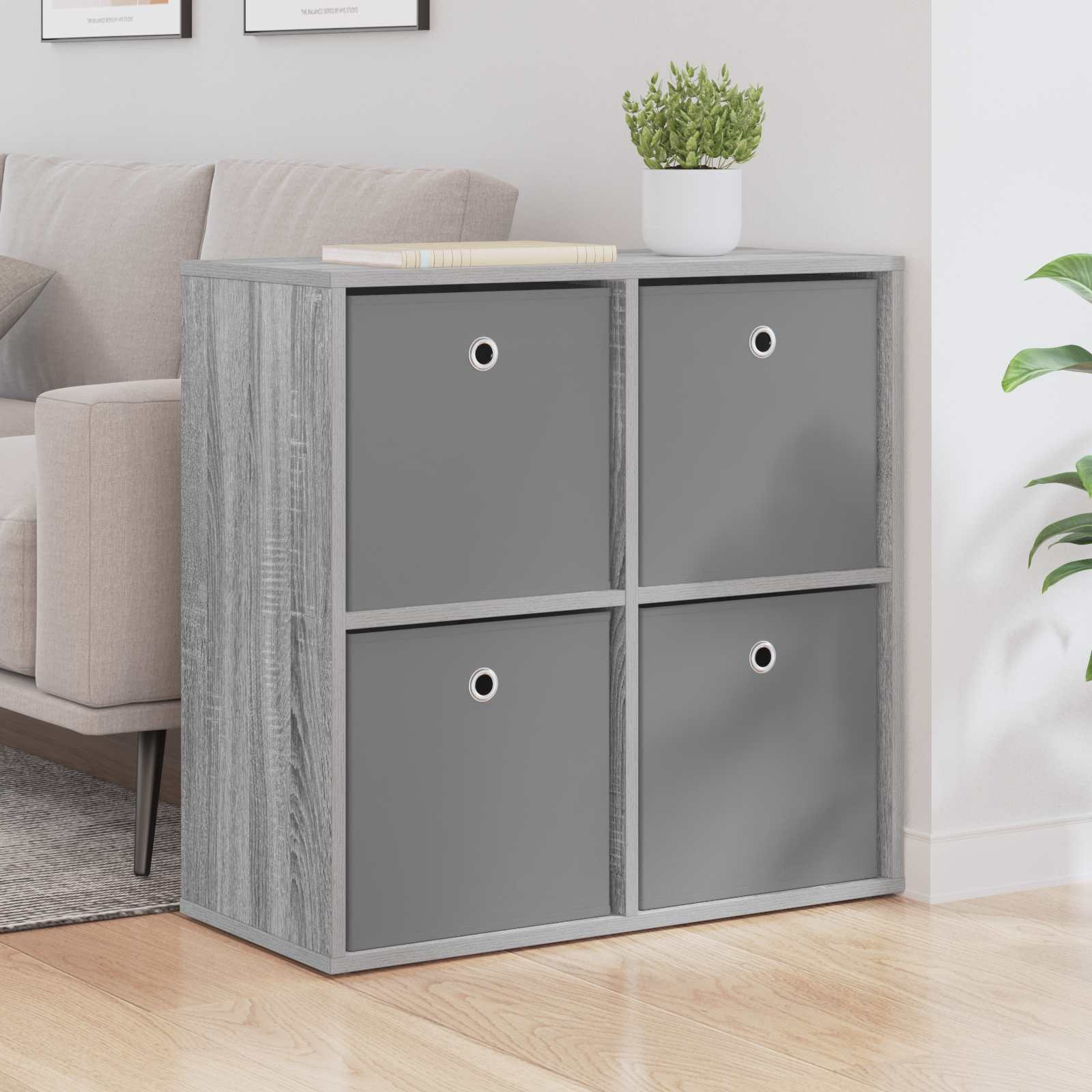 vidaXL Sideboard mit Schubladen Graues Sonoma 68,5 x 32 x 67 cm