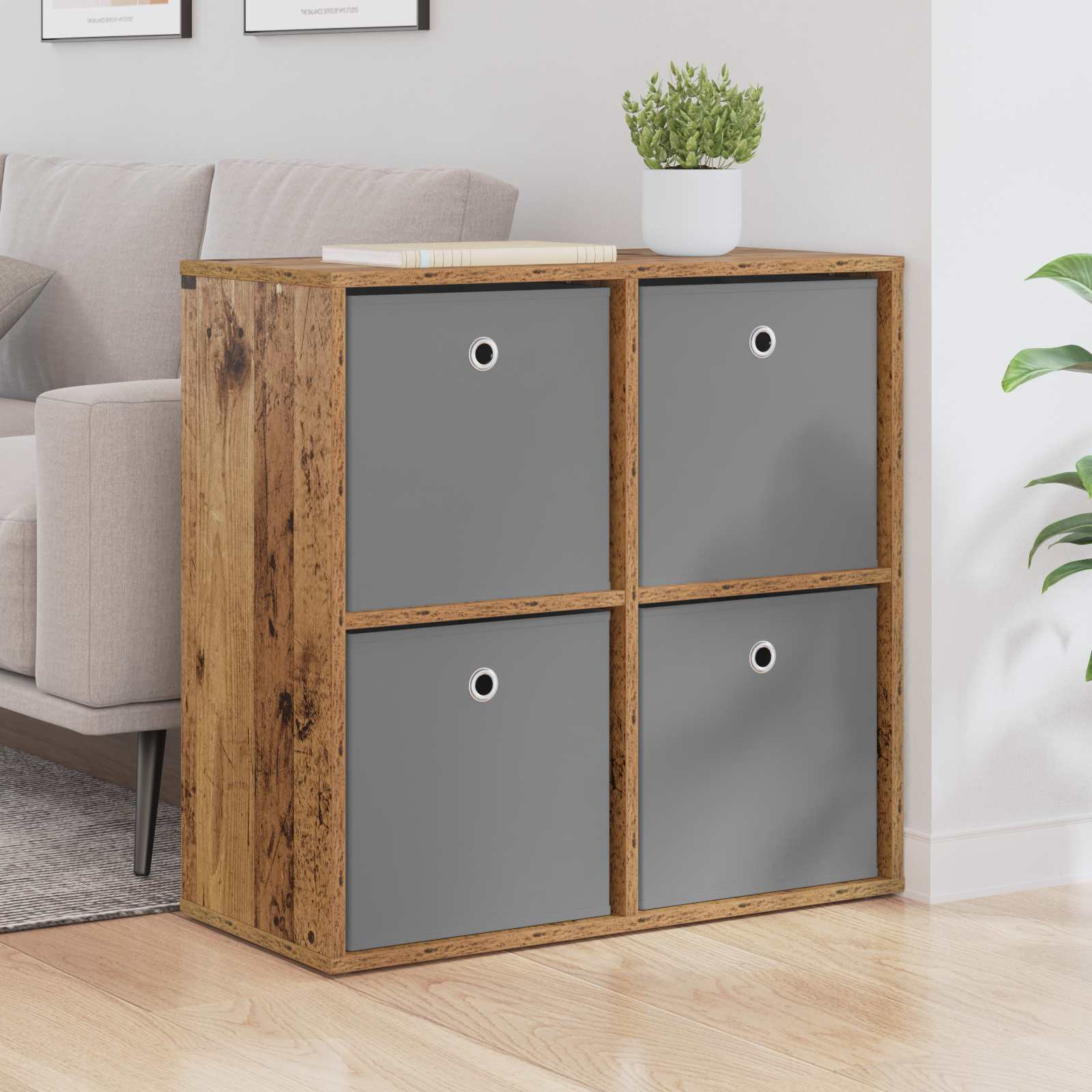 vidaXL Sideboard mit Schubladen Altholz 68,5 x 32 x 67 cm