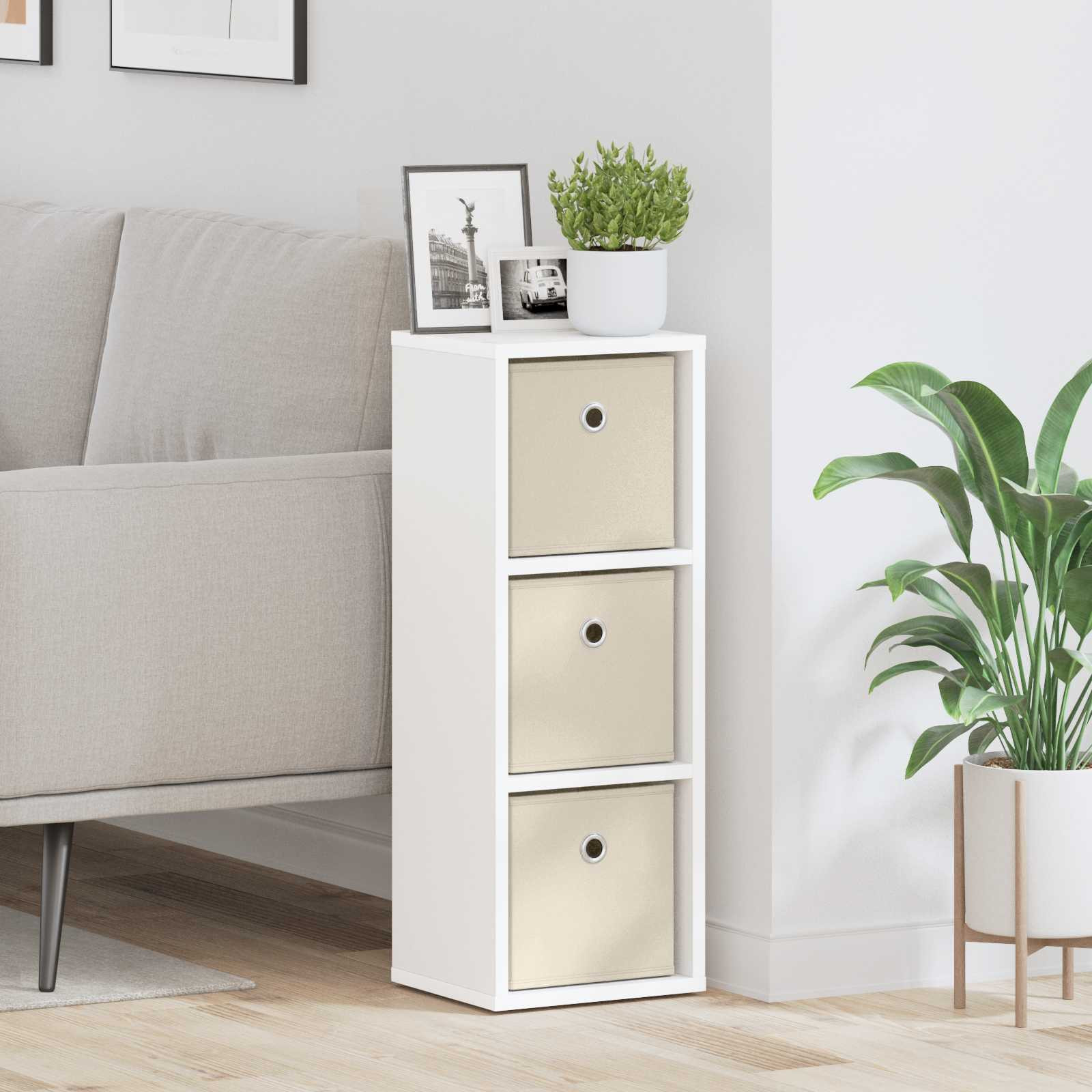 vidaXL Sideboard mit Schubladen Weiß 25,5 x 22 x 69,5 cm