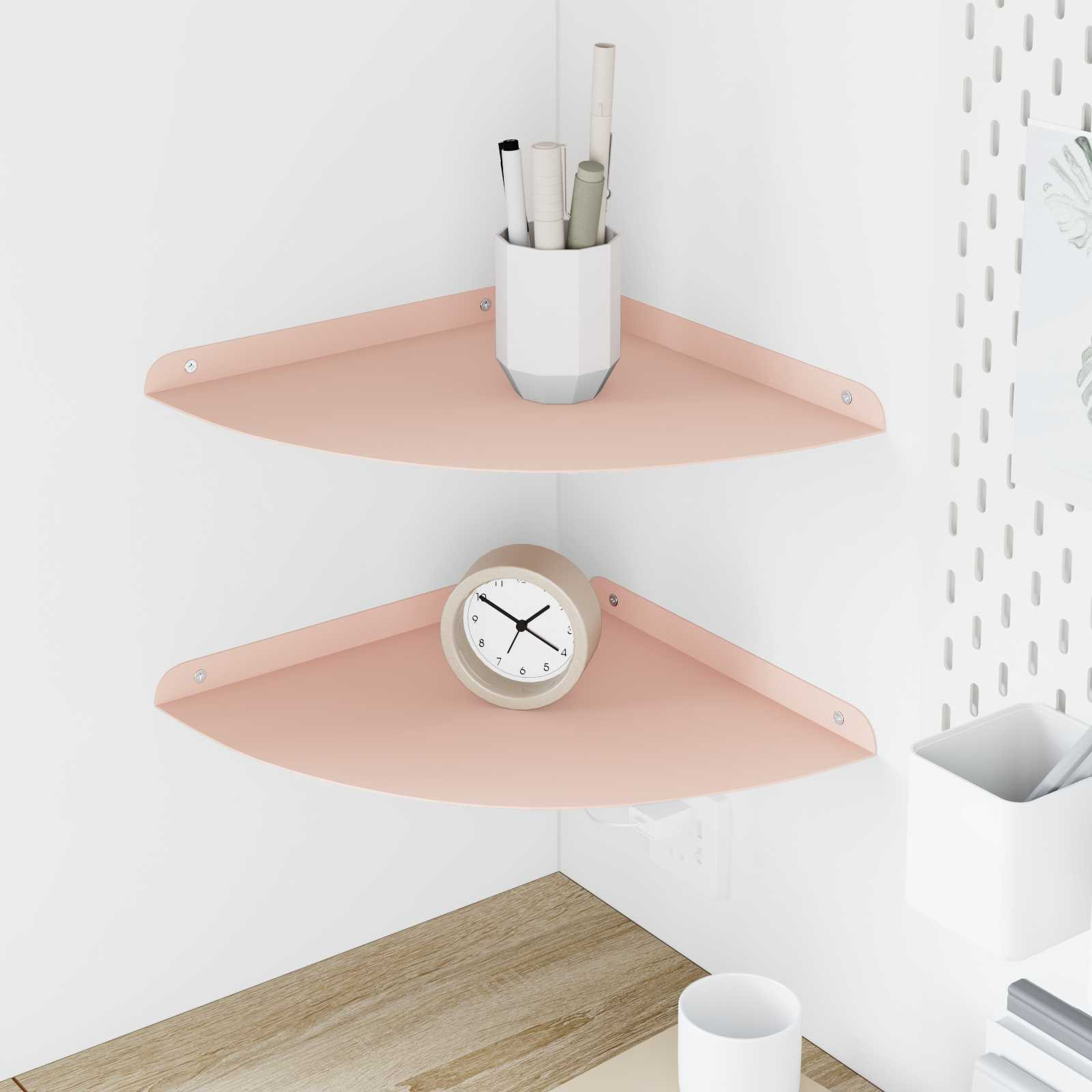 vidaXL Schwebendes Regal mit Regal 2 pcs Rosa 30 x 30 x 2 cm