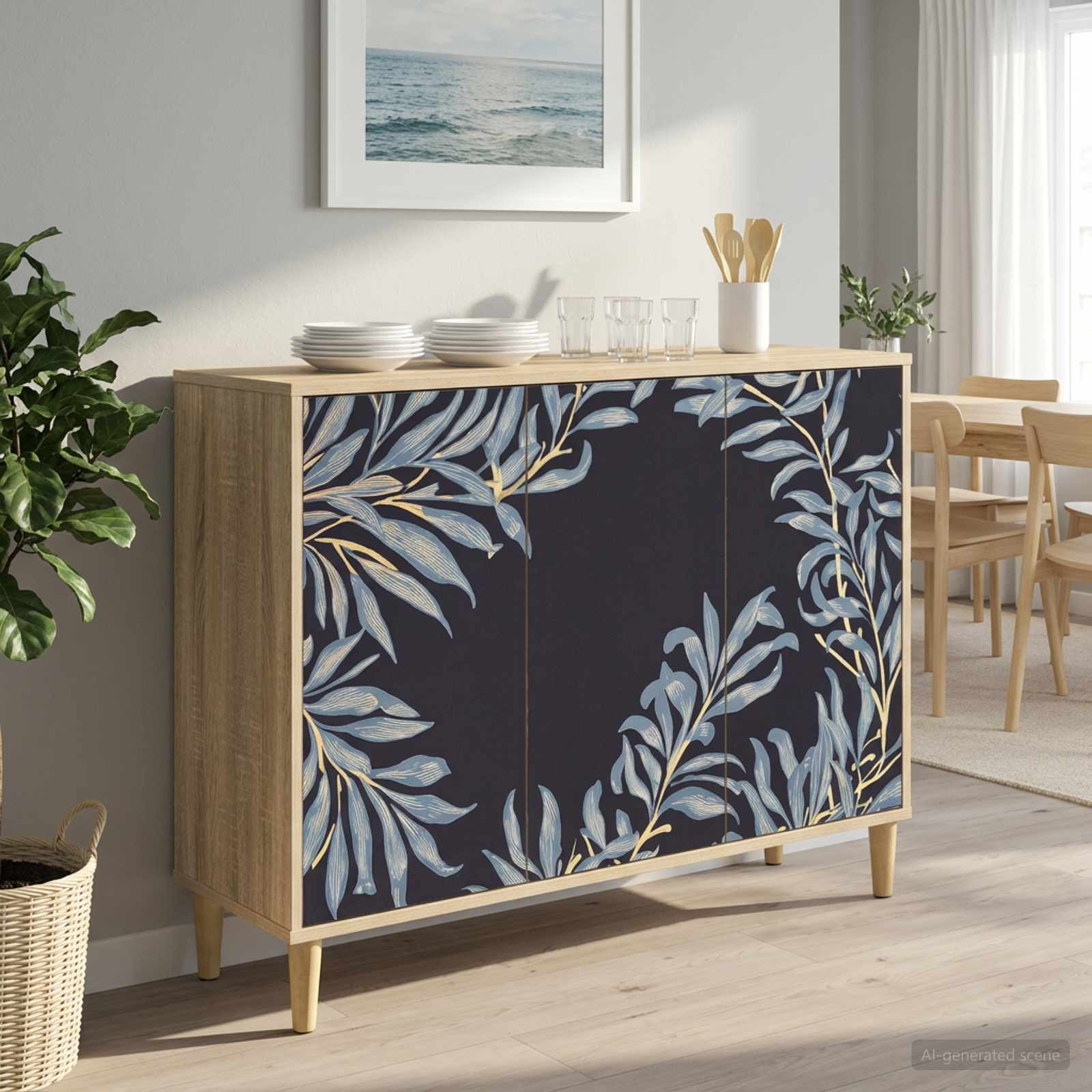 vidaXL Sideboard DOKKUM Sonoma 102 x 33 x 75 cm Holzwerkstoff