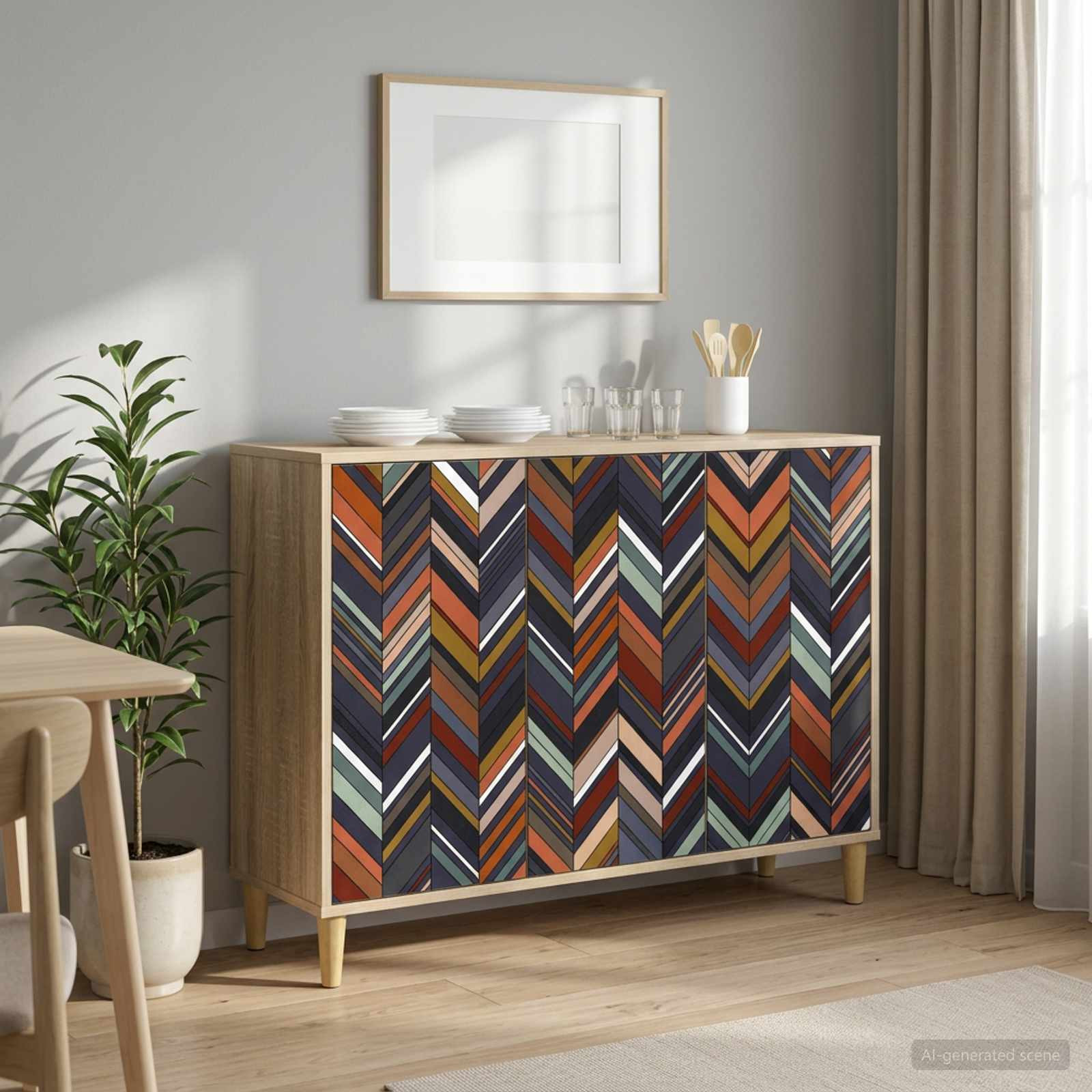 vidaXL Sideboard OMMEN Sonoma 102 x 33 x 75 cm Holzwerkstoff