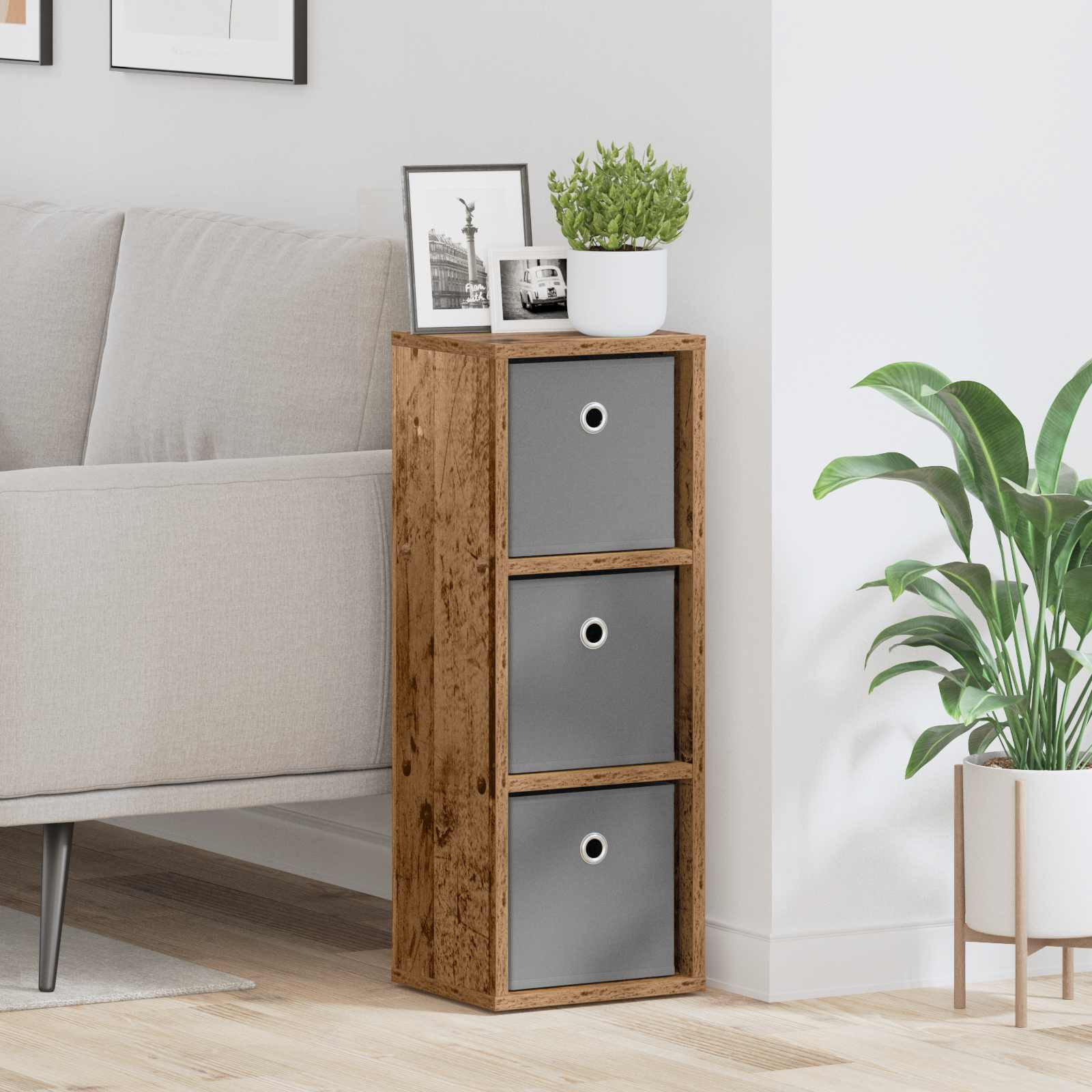 vidaXL Sideboard mit Schubladen Altholz 25,5 x 22 x 69,5 cm
