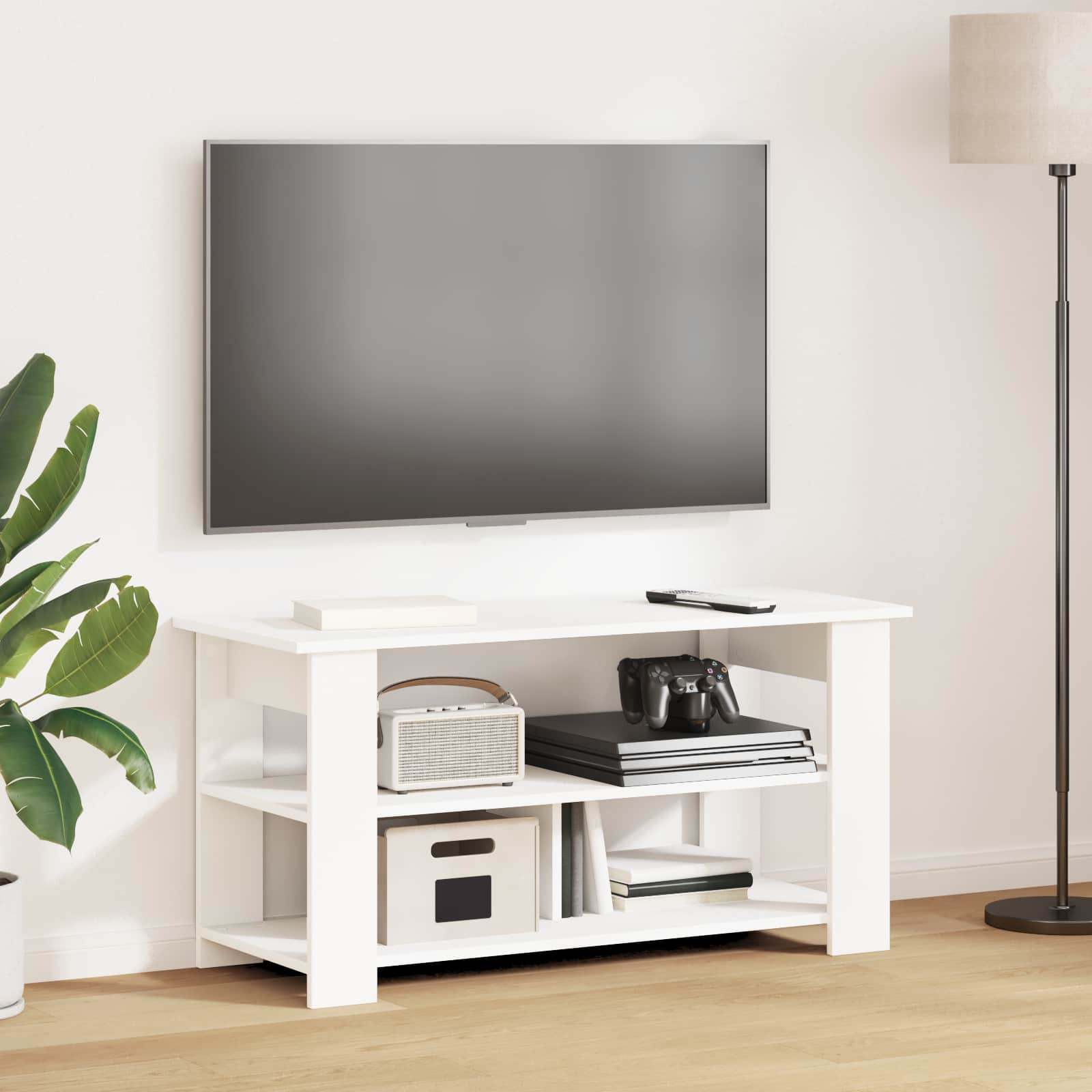 vidaXL TV-Ständer Weiß 100 x 40 x 50 cm