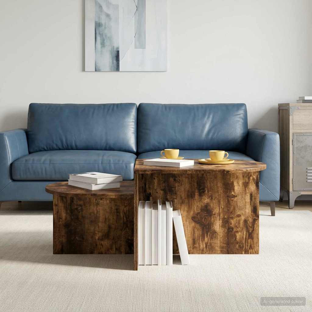 vidaXL Couchtisch Geräucherte Eiche 100 x 50 x 40 cm Holzwerkstoff