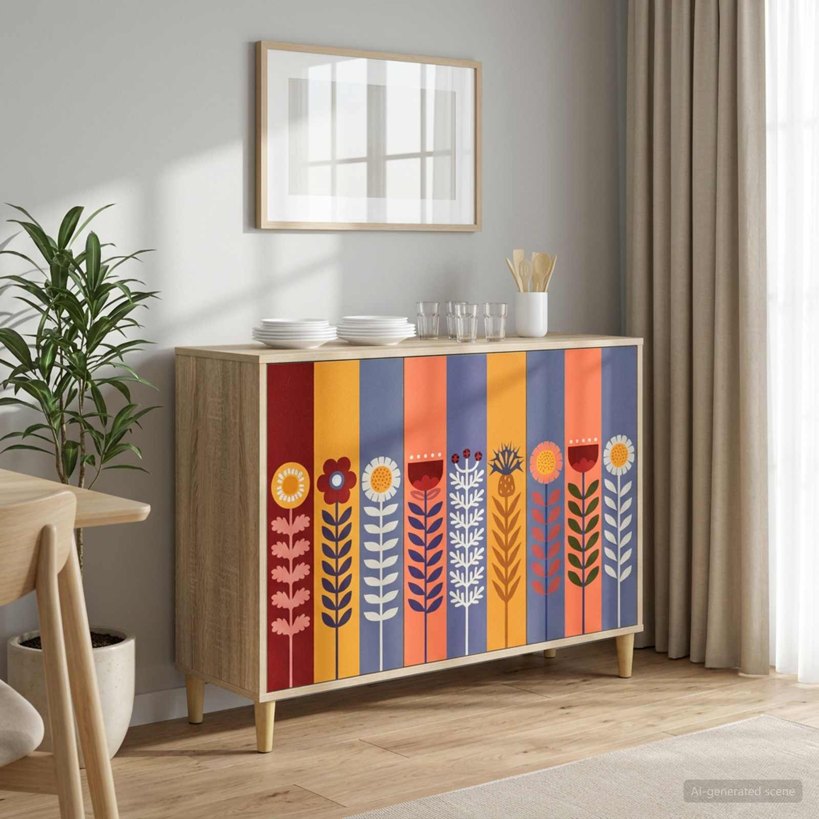 vidaXL Sideboard ESSEN Sonoma 102 x 33 x 75 cm Holzwerkstoff