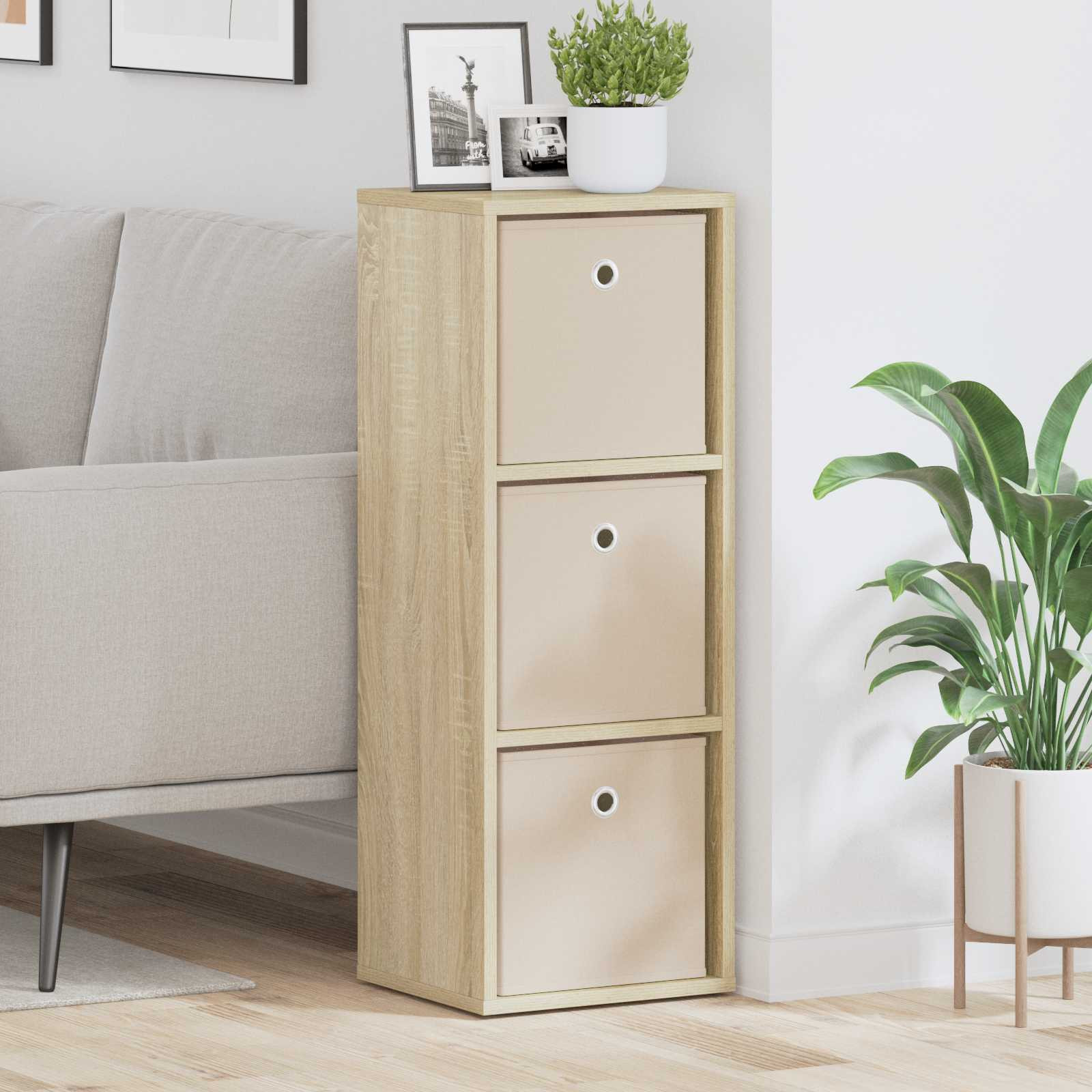 vidaXL Sideboard mit Schubladen Sonoma-Eiche 30,5 x 27 x 84,5 cm