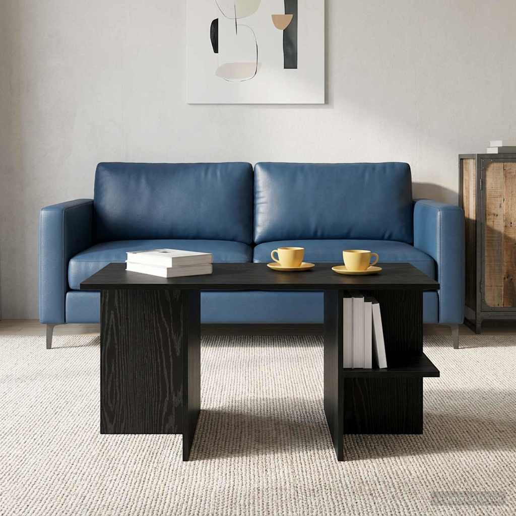vidaXL Couchtisch Schwarze Eiche 87 x 50 x 45 cm Holzwerkstoff