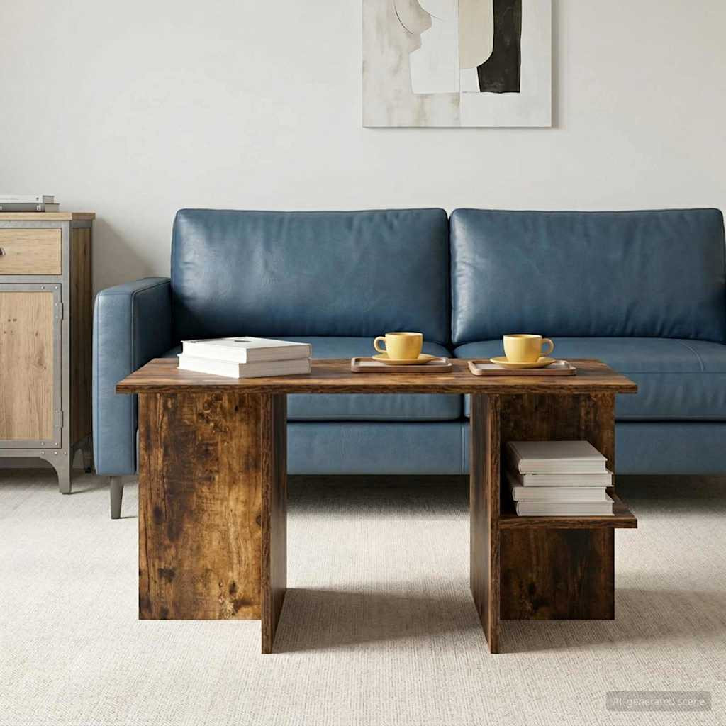 vidaXL Couchtisch Geräucherte Eiche 87 x 50 x 45 cm Holzwerkstoff