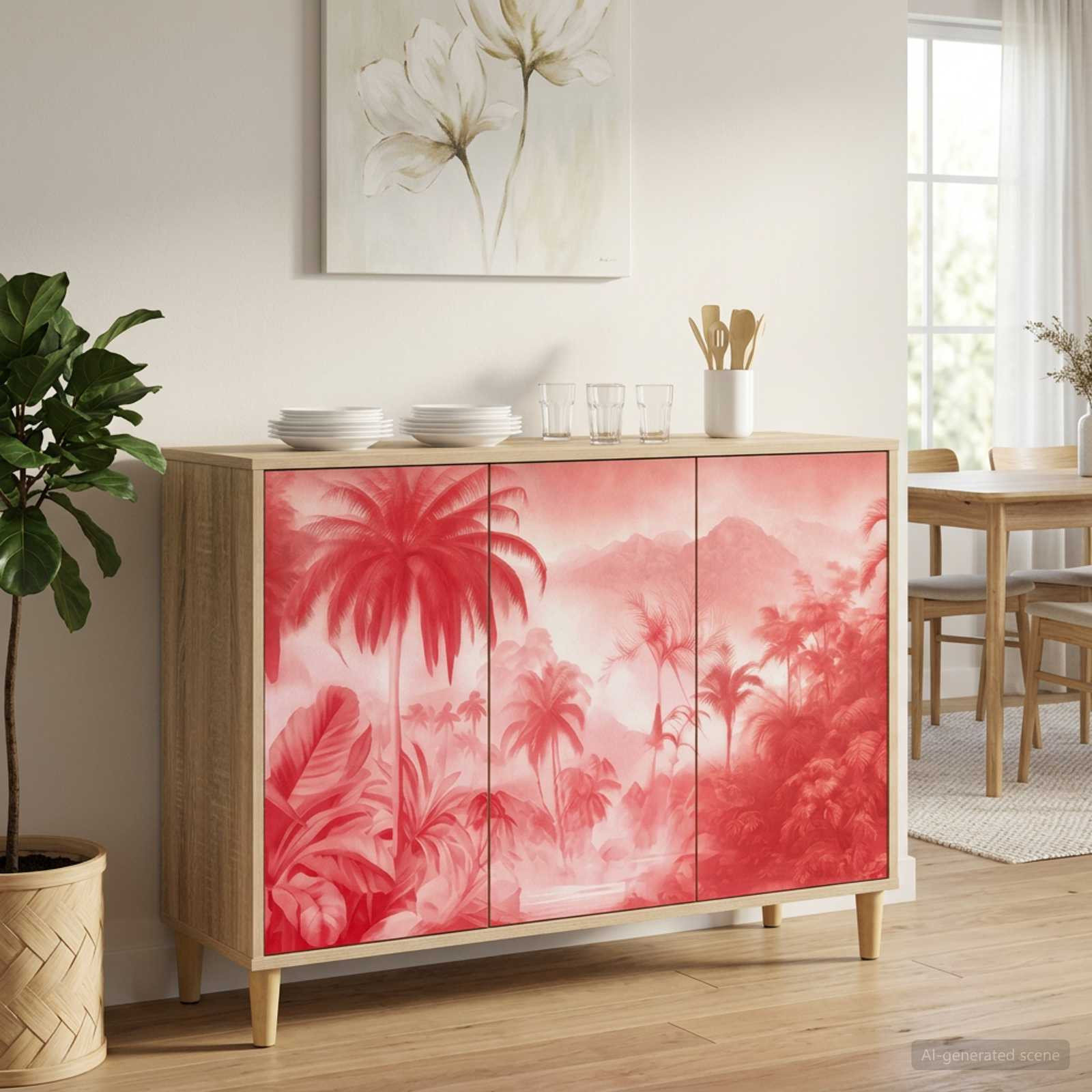 vidaXL Sideboard AACHEN Sonoma 102 x 33 x 75 cm Holzwerkstoff