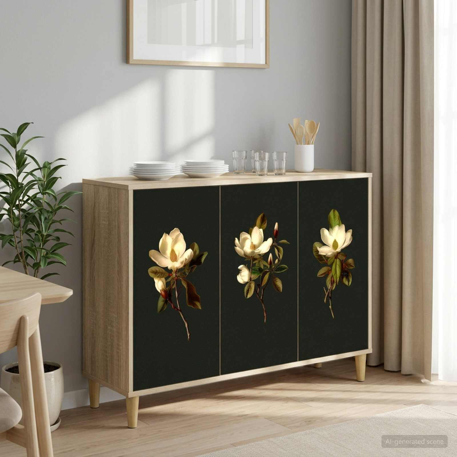 vidaXL Sideboard BREMEN Sonoma 102 x 33 x 75 cm Holzwerkstoff