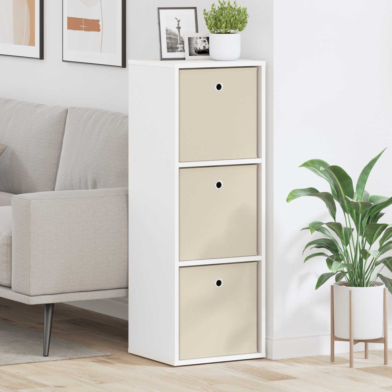 vidaXL Sideboard mit Schubladen Weiß 35 x 32 x 99,5 cm