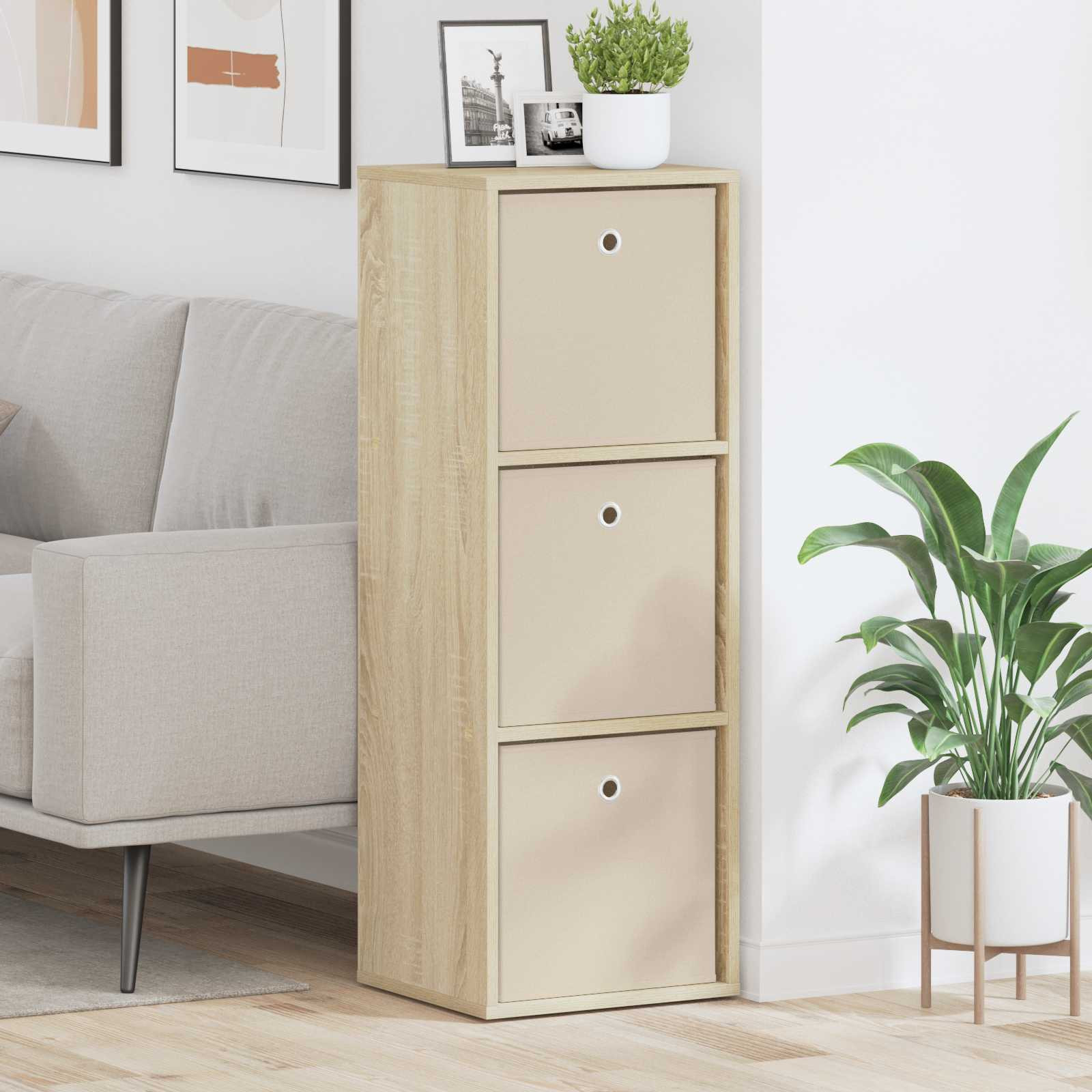 vidaXL Sideboard mit Schubladen Sonoma-Eiche 35 x 32 x 99,5 cm