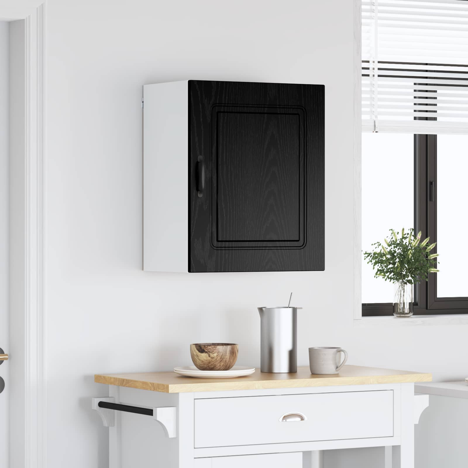 vidaXL Geschirrspülerfront Kalmar Schwarz Eichen-Optik 50 x 31 x 60 cm