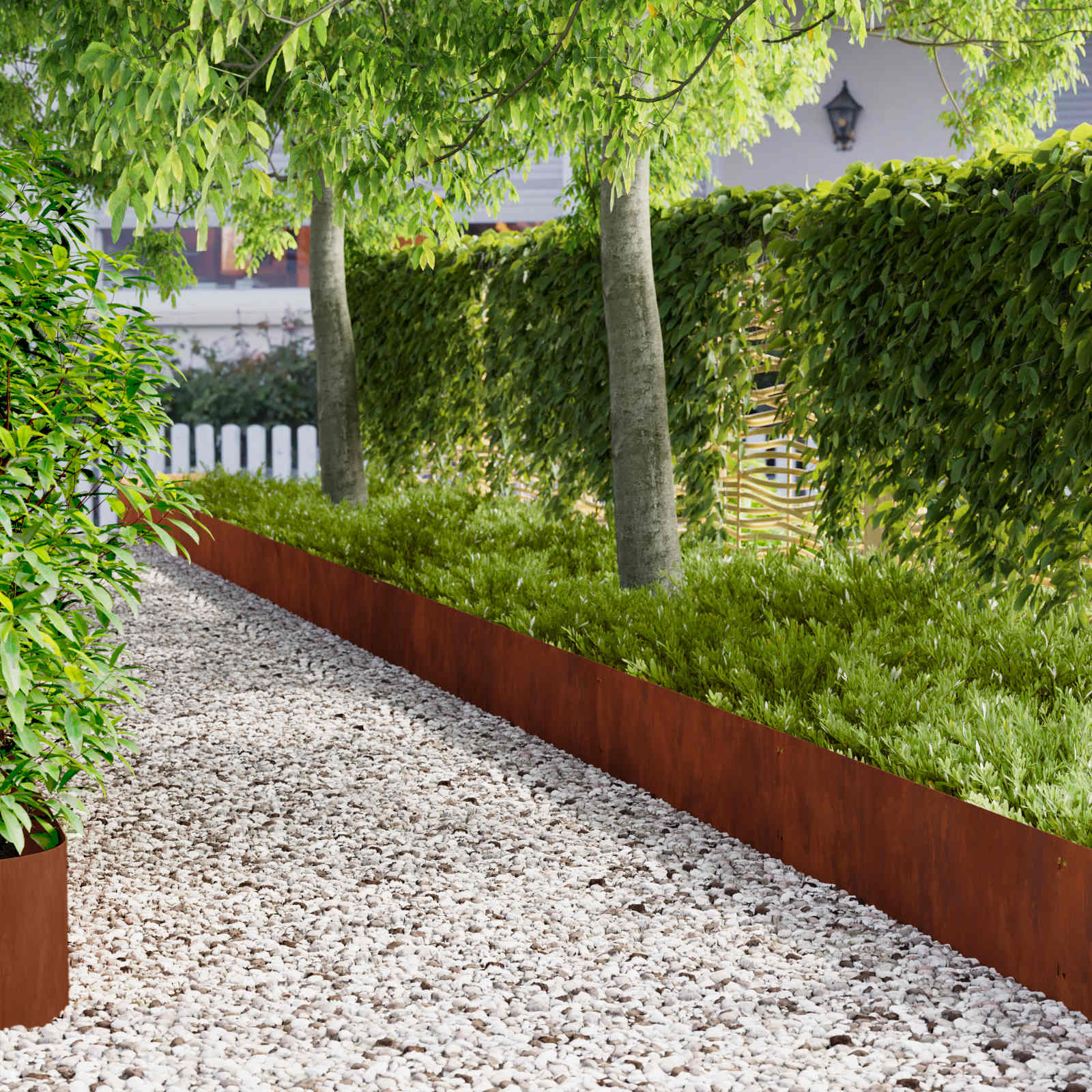 vidaXL Raseneinfassung 10 pcs 103 x 30 cm Stahl Rostig