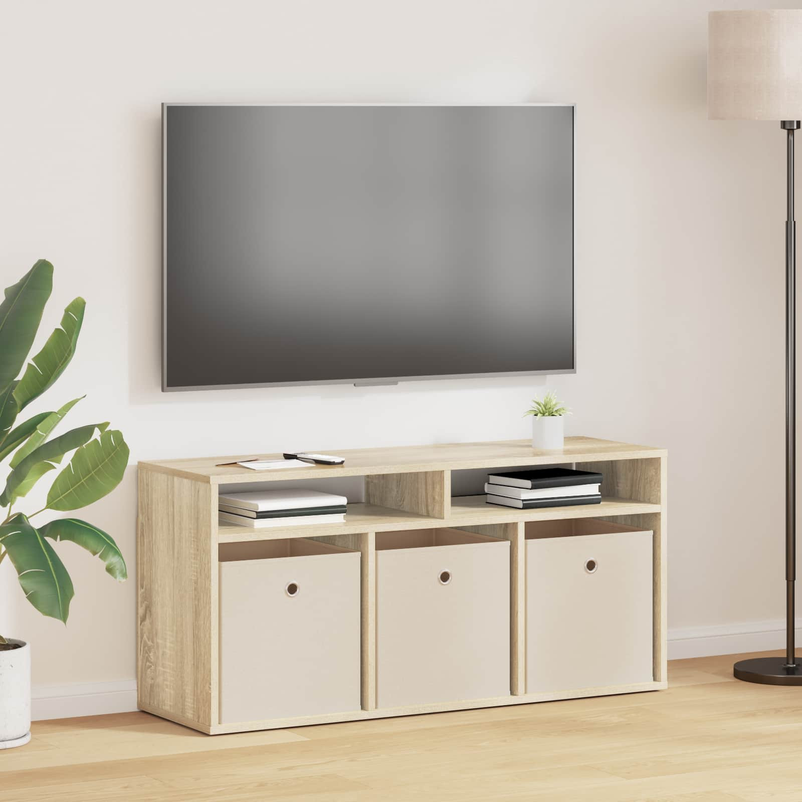 vidaXL Lowboard mit Schubladen Sonoma-Eiche 102 x 32 x 48,5 cm