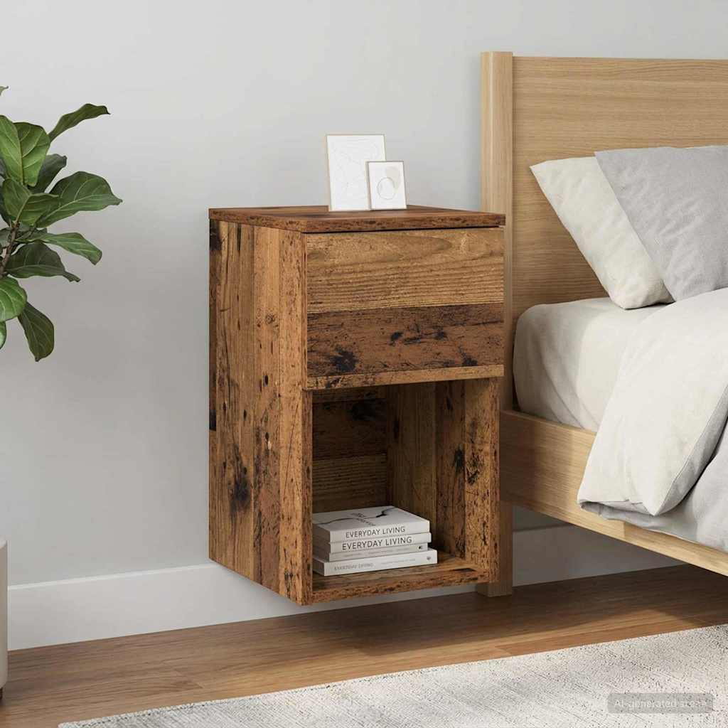 vidaXL Bettschrank 2 pcs Altholz 29 x 31,5 x 49 cm Holzwerkstoff
