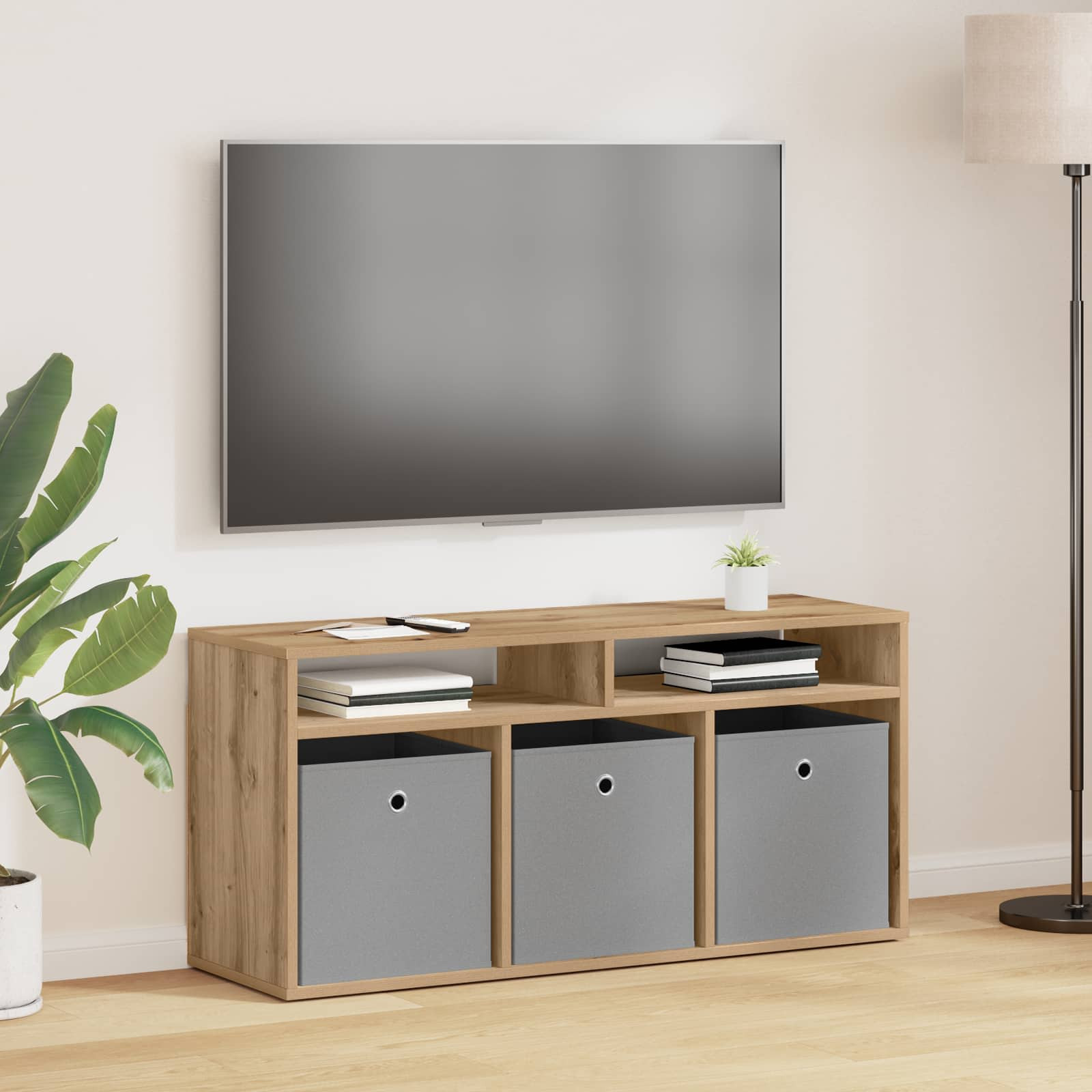 vidaXL Lowboard 102 x 32 x 48,5 cm Artisan-Eiche