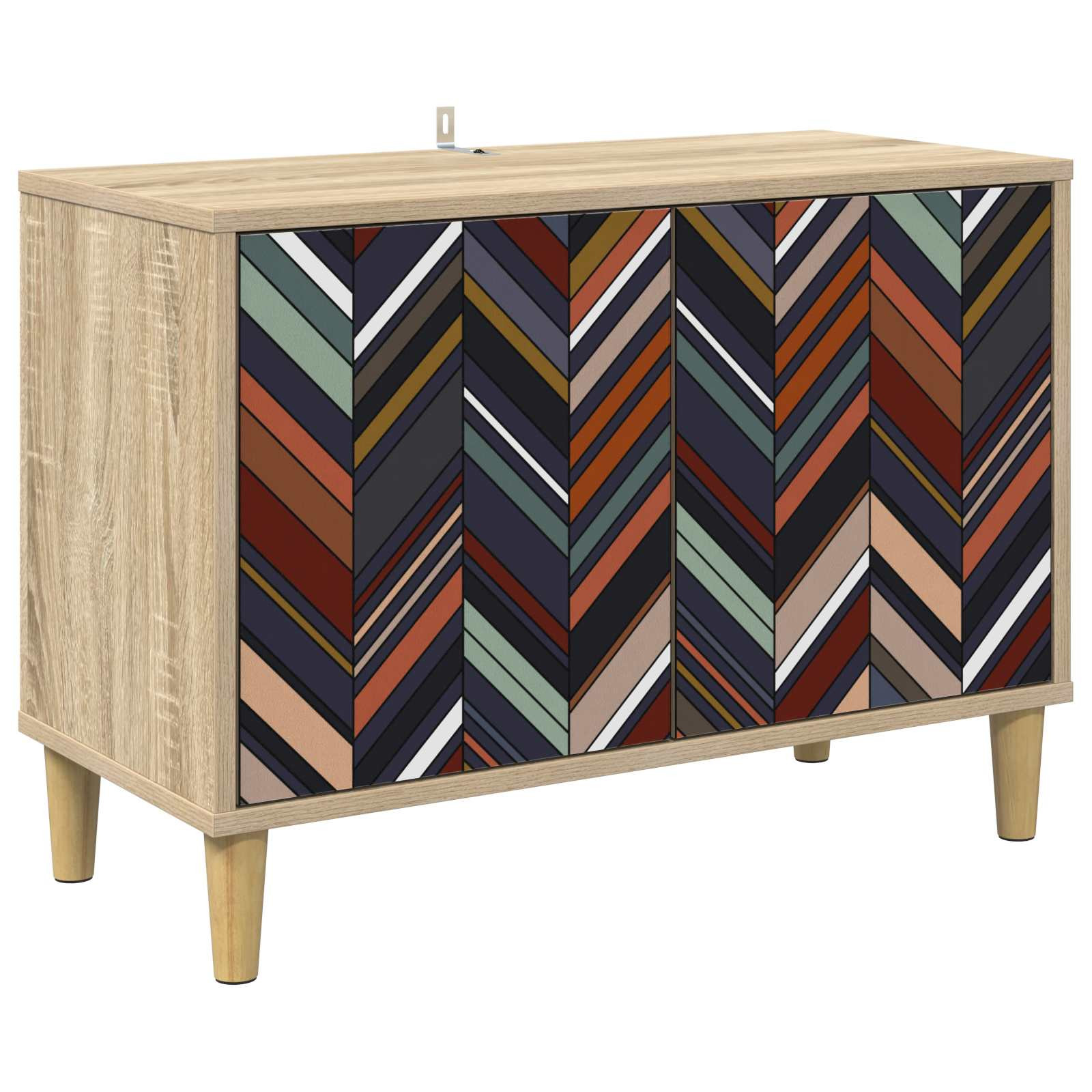 vidaXL TV-Schrank OMMEN 69 x 33 x 50 cm Sonoma Holzwerkstoff