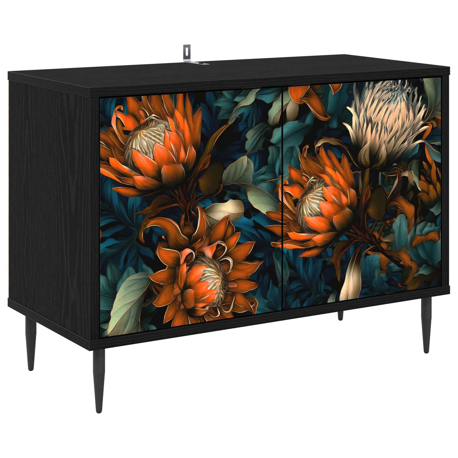 vidaXL TV-Schrank LOCHEM 69 x 33 x 50,5 cm Schwarz Eichen-Optik