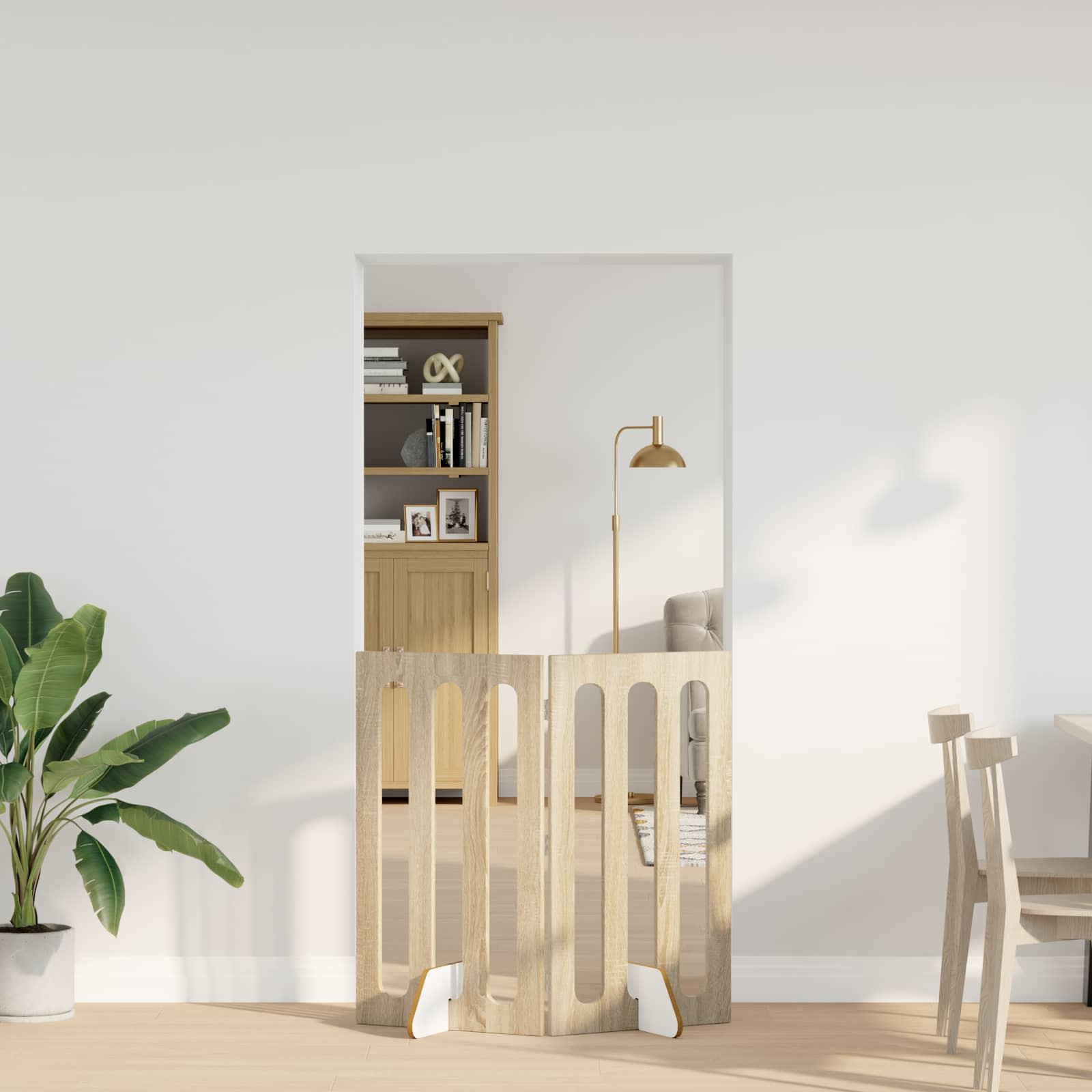 vidaXL Faltbarer Haustierzaun 2 pcs Sonoma-Eiche 100,5 x 38 x 90 cm