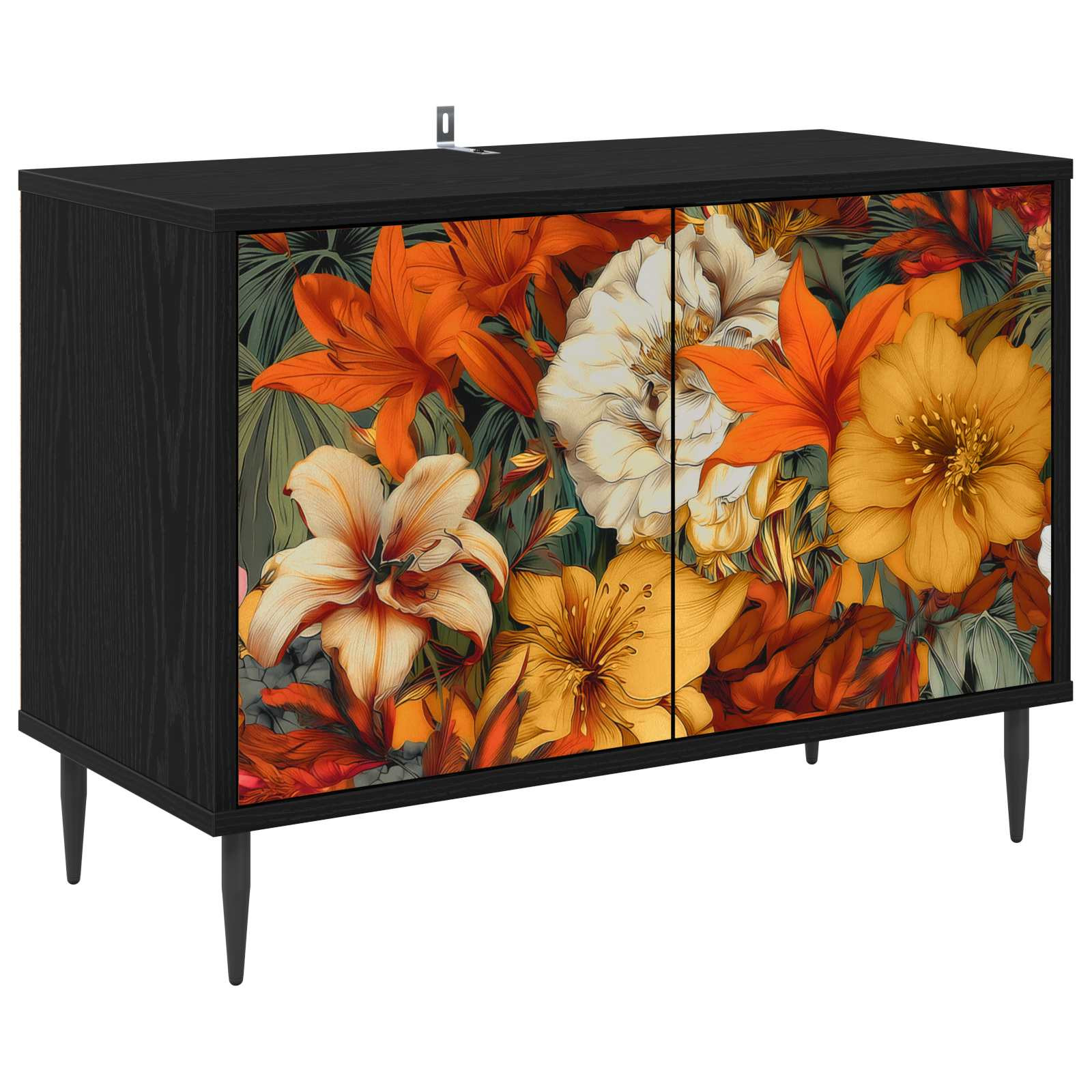 vidaXL TV-Schrank GENNEP 69 x 33 x 50,5 cm Schwarz Eichen-Optik
