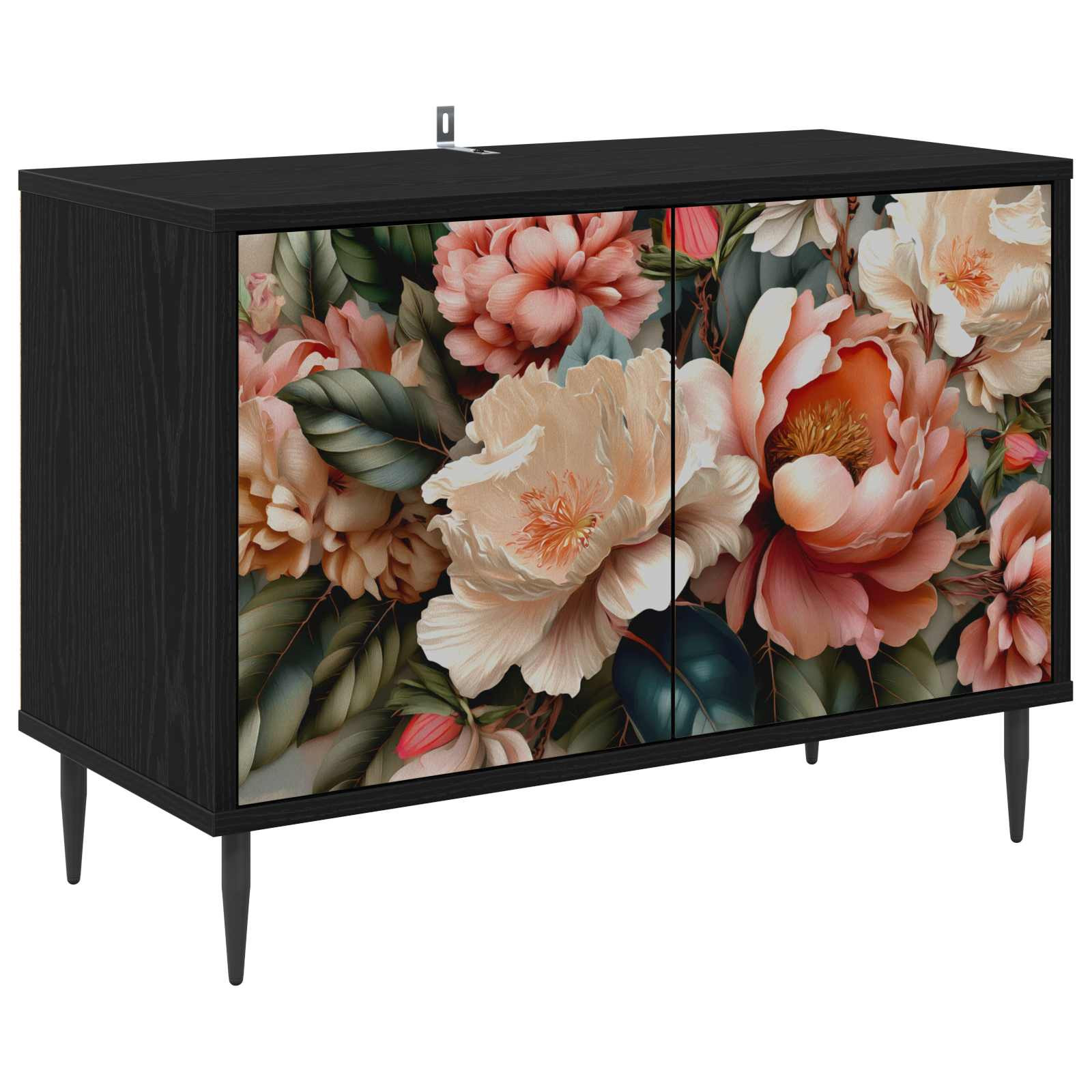 vidaXL TV-Schrank BORNE 69 x 33 x 50,5 cm Schwarz Eichen-Optik