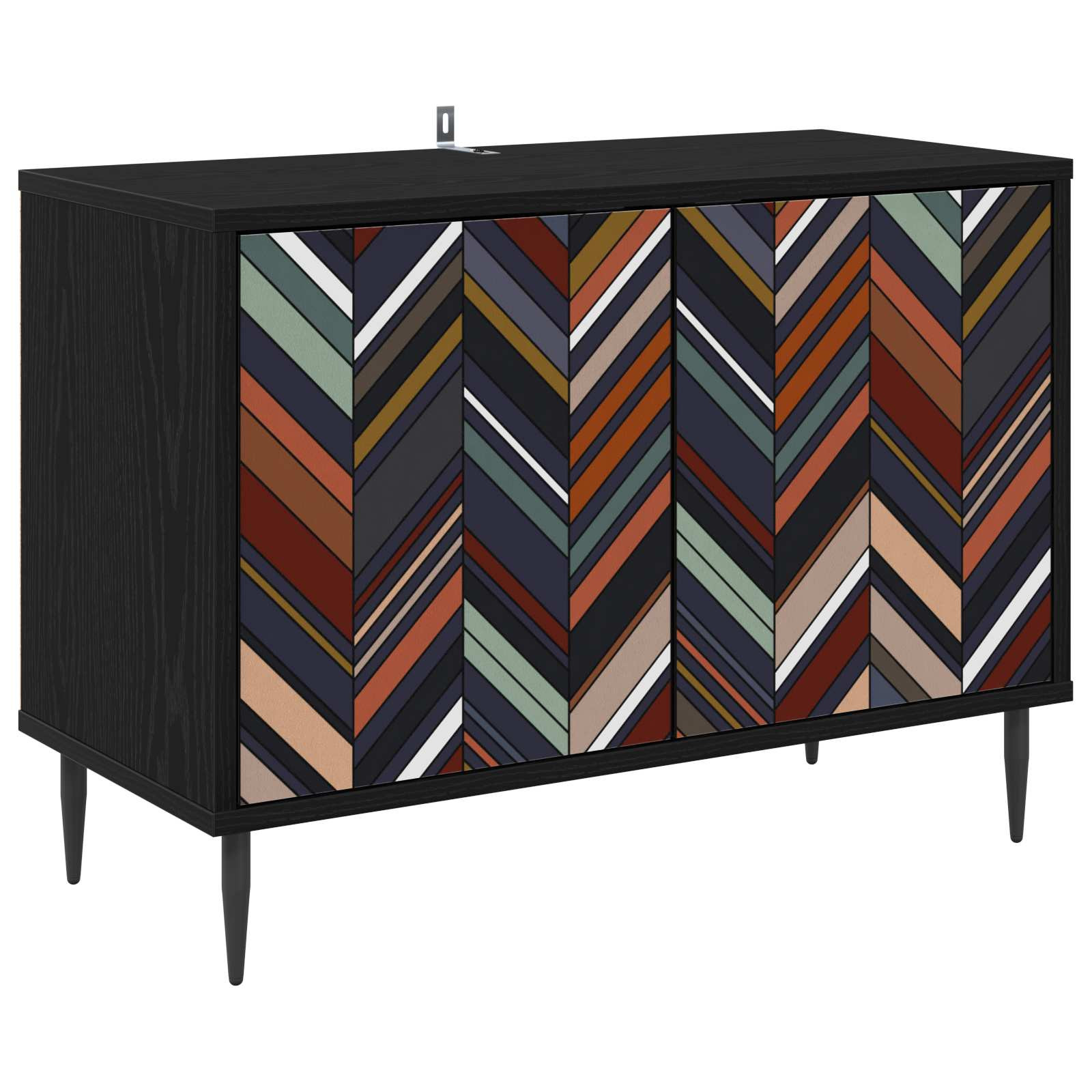 vidaXL TV-Schrank OMMEN 69 x 33 x 50,5 cm Schwarz Eichen-Optik