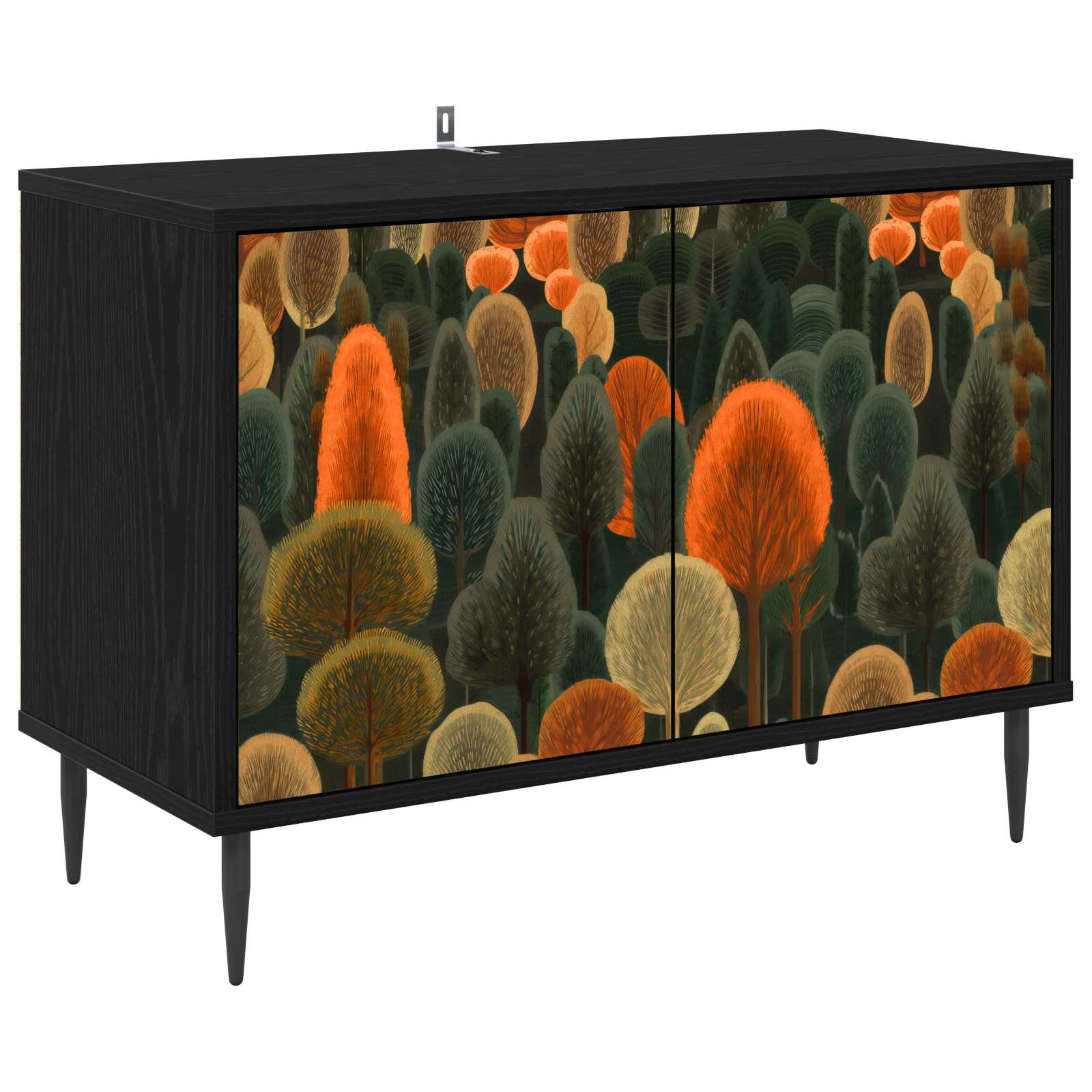 vidaXL TV-Schrank ZAANDAM 69 x 33 x 50,5 cm Schwarz Eichen-Optik