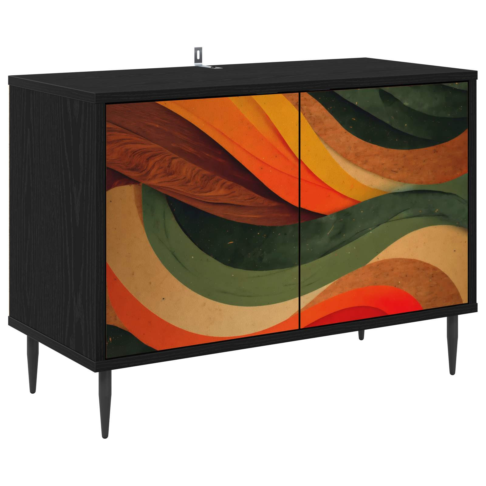 vidaXL TV-Schrank BONN 69 x 33 x 50,5 cm Schwarz Eichen-Optik