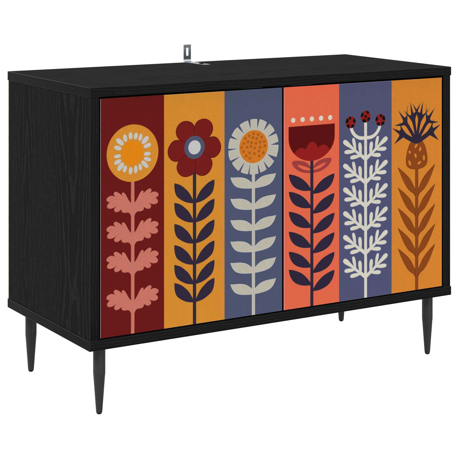 vidaXL TV-Schrank ESSEN 69 x 33 x 50,5 cm Schwarz Eichen-Optik