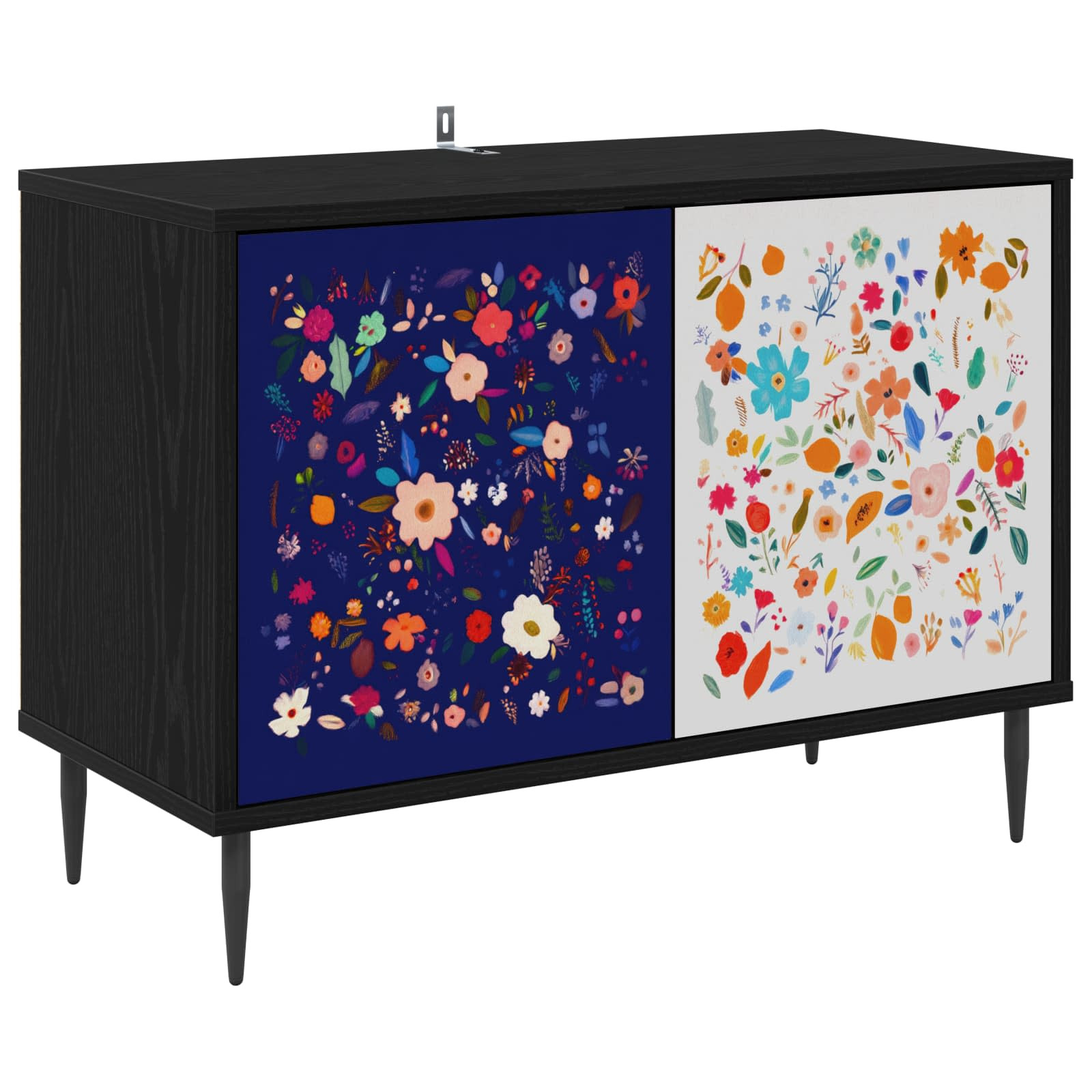vidaXL TV-Schrank MAINZ 69 x 33 x 50,5 cm Schwarz Eichen-Optik