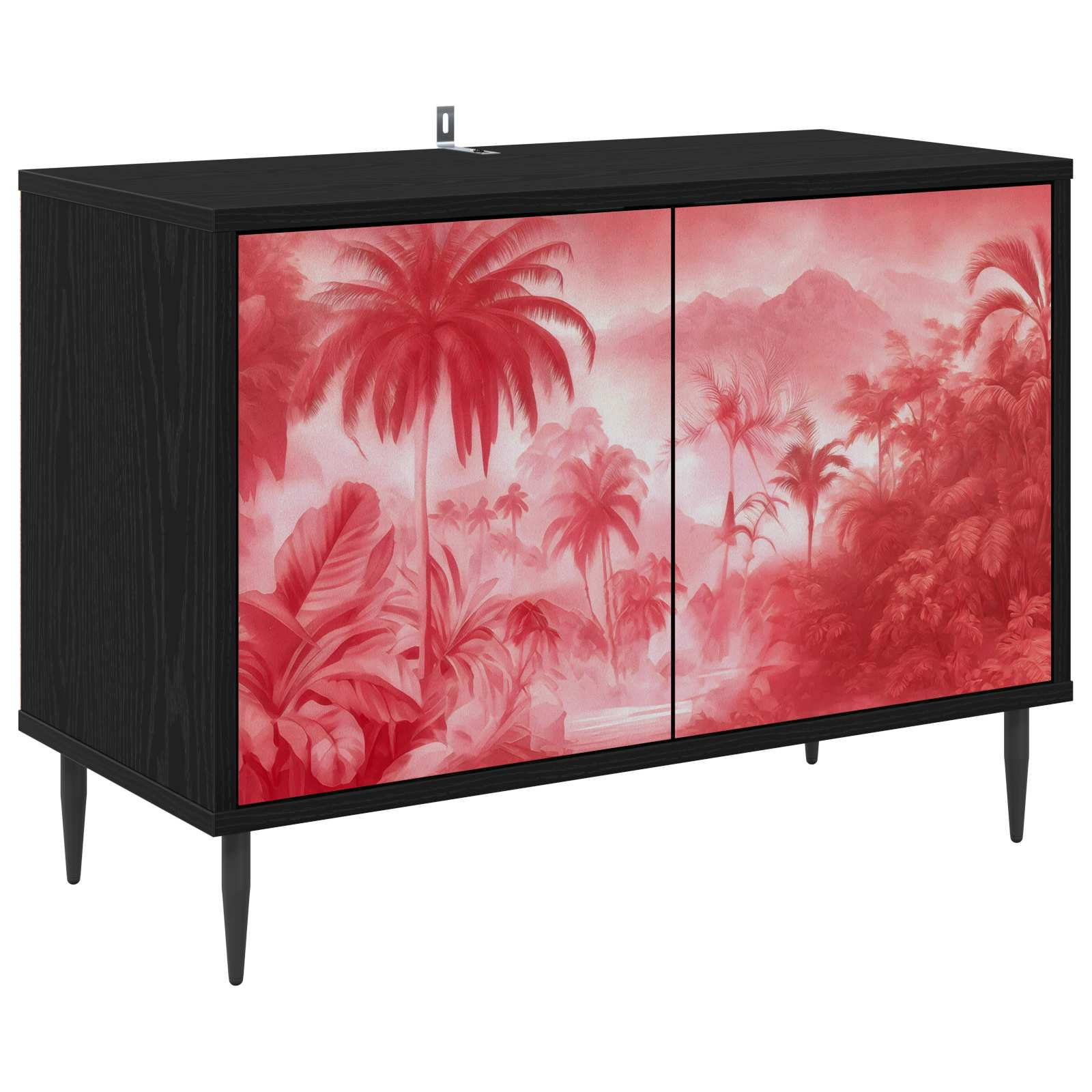 vidaXL TV-Schrank AACHEN 69 x 33 x 50,5 cm Schwarz Eichen-Optik