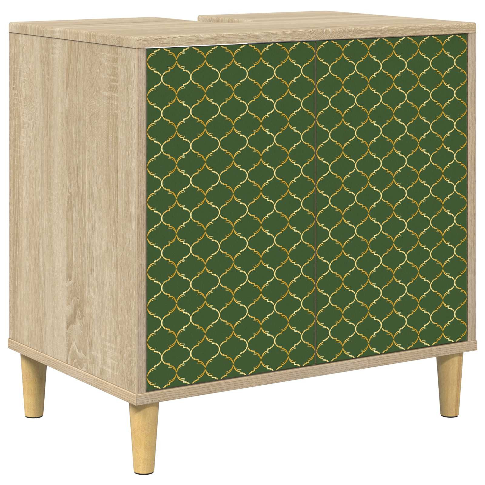vidaXL Badezimmerschrank GELEEN Sonoma 60 x 40 x 60 cm Holzwerkstoff