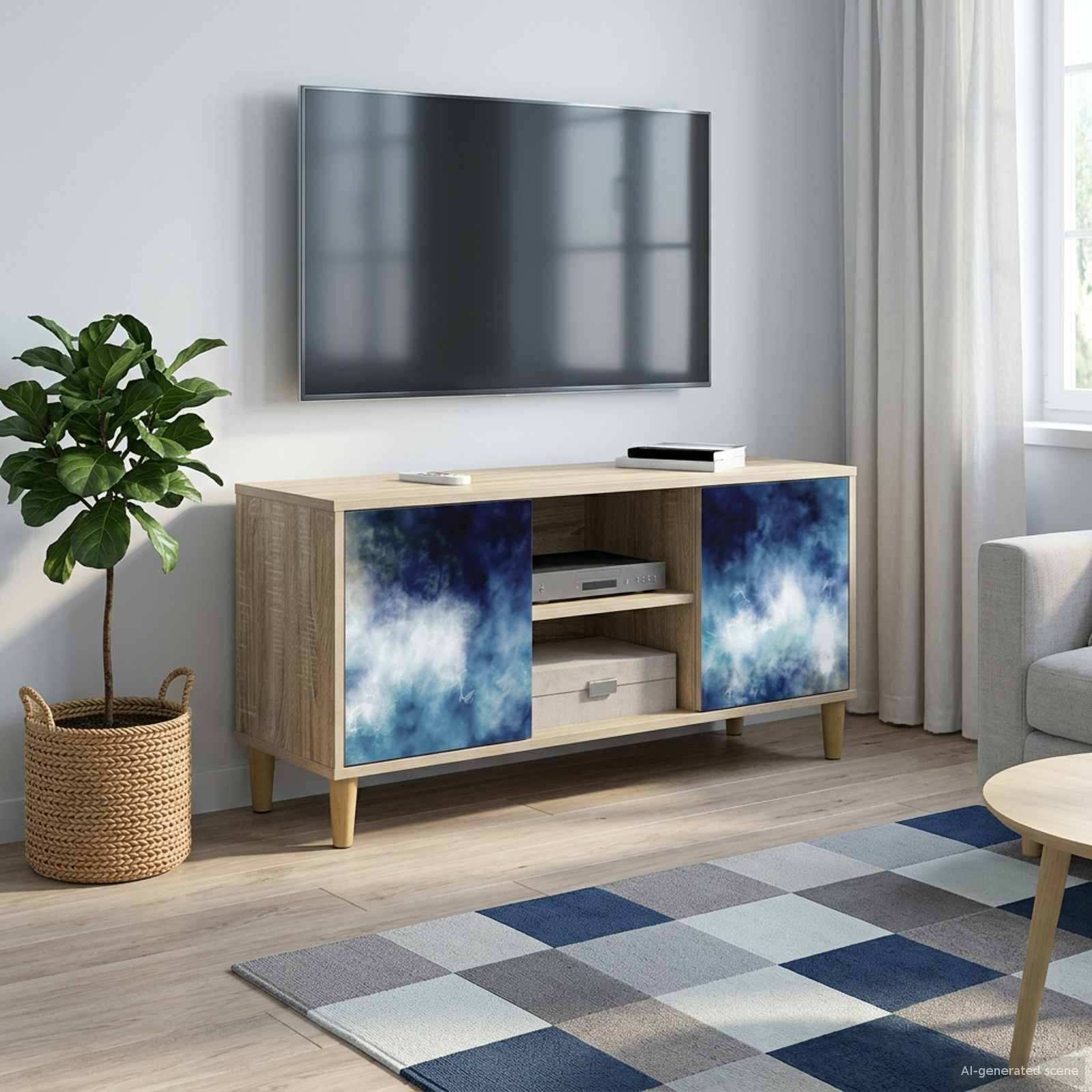 vidaXL TV-Schrank RAALTE 102 x 33 x 50 cm Sonoma Holzwerkstoff