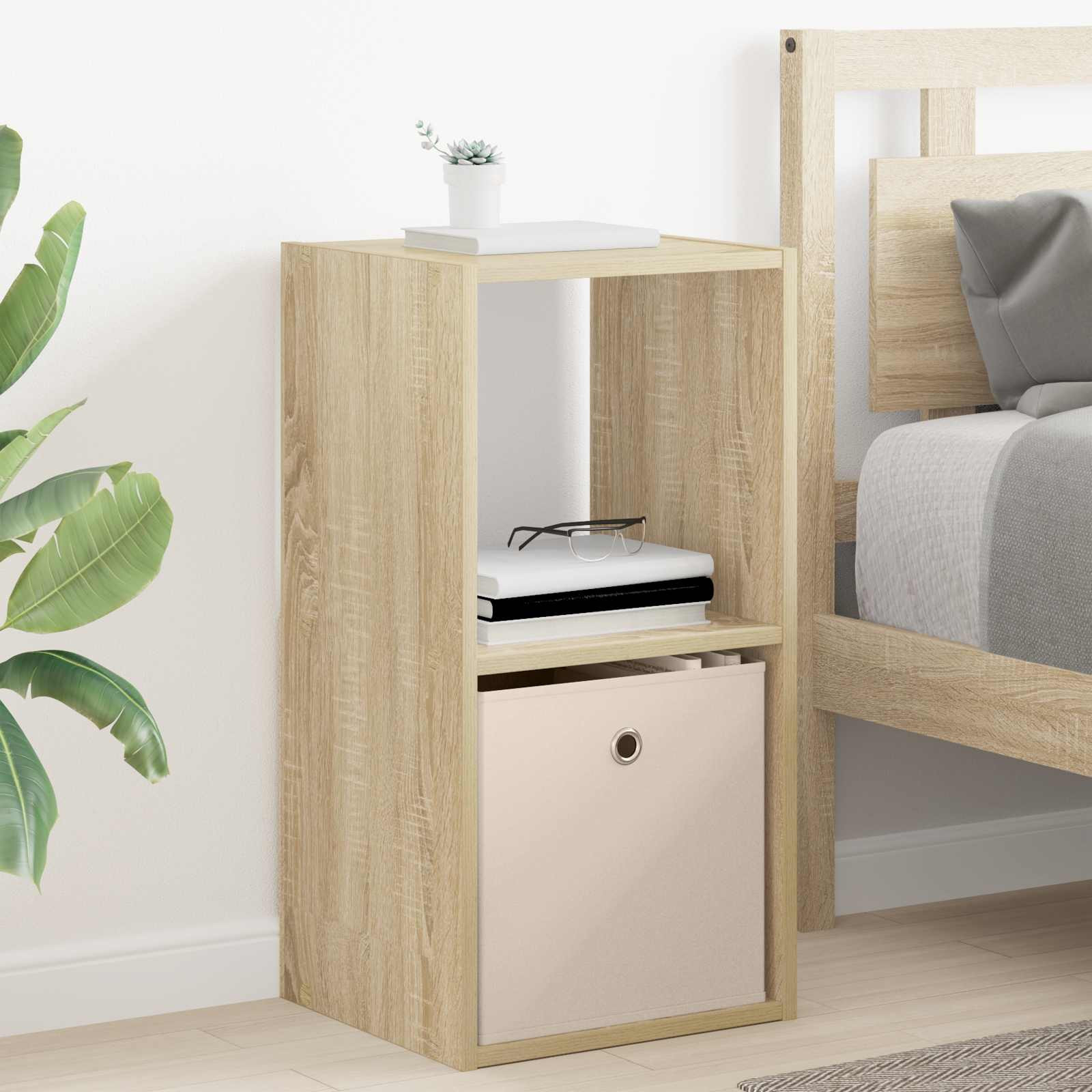 vidaXL Nachttisch Sonoma-Eiche 35 x 32 x 68,5 cm Holzwerkstoff
